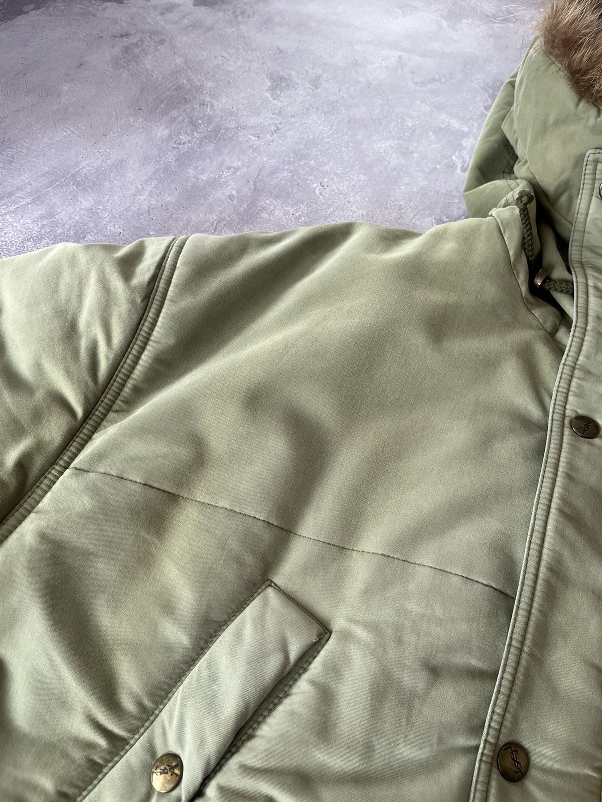 Saint Laurent Paris Vintage 90s Winter YSL Jacket Heavy Parka Jacket Size US L / EU 52-54 / 3 - 9 Thumbnail