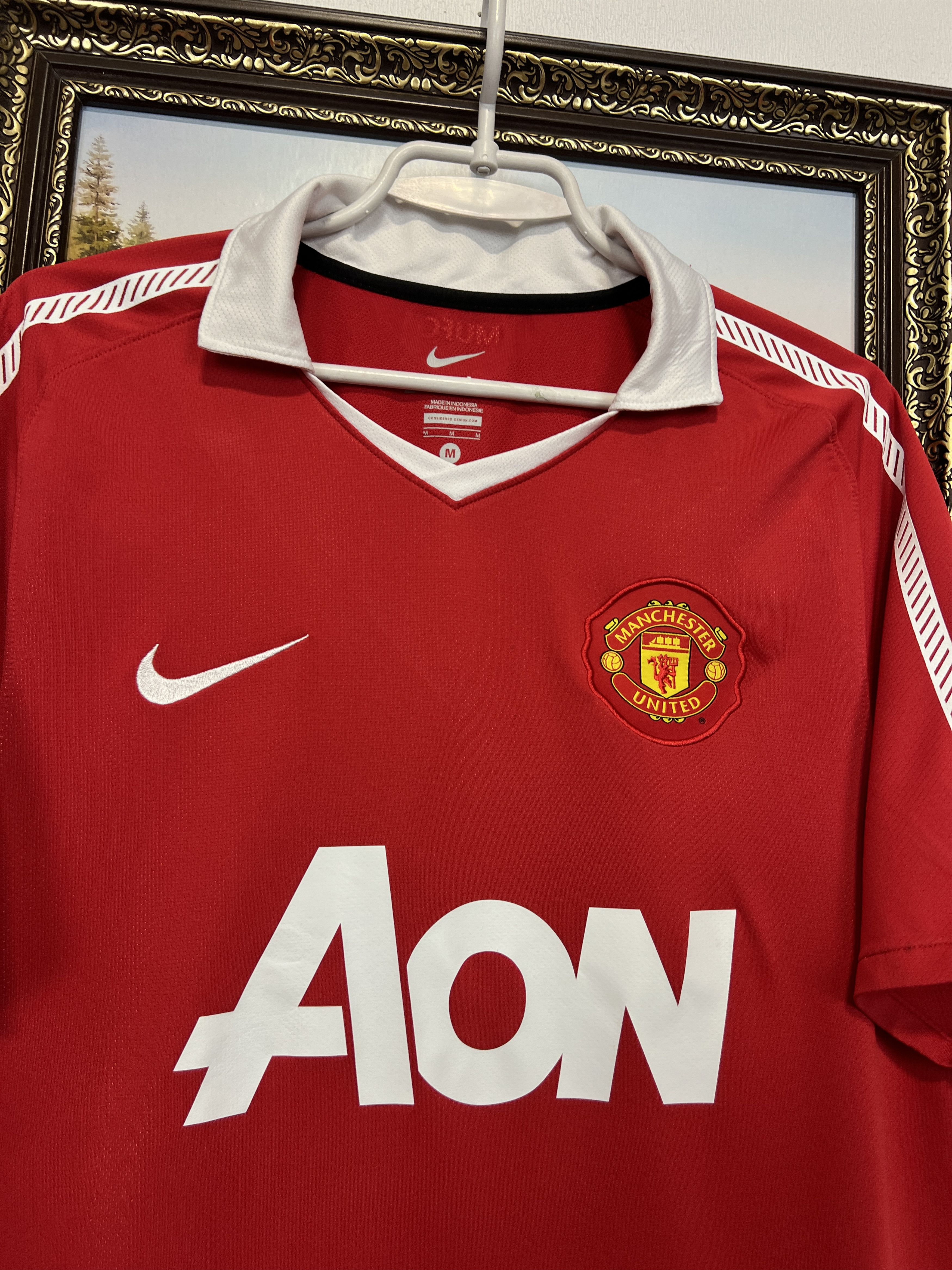 Nike Manchester United football shirt Soccer AON Jersey Trikot Size US M / EU 48-50 / 2 - 3 Thumbnail