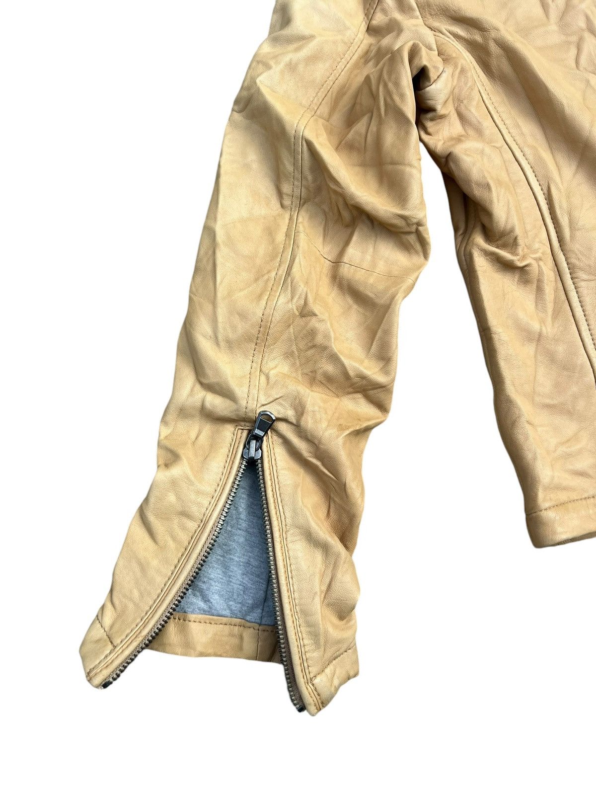 Nicole Club Monsieur Nicole Fade Patina Sheepskin Leather Racer Jacket Size US S / EU 44-46 / 1 - 20 Thumbnail