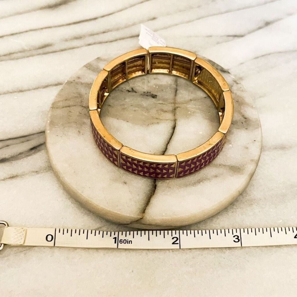 Jewelry Lia Sophia Stretch Bangle Bracelet Fuchsia Pink/Purple NWT Size ONE SIZE - 6 Thumbnail