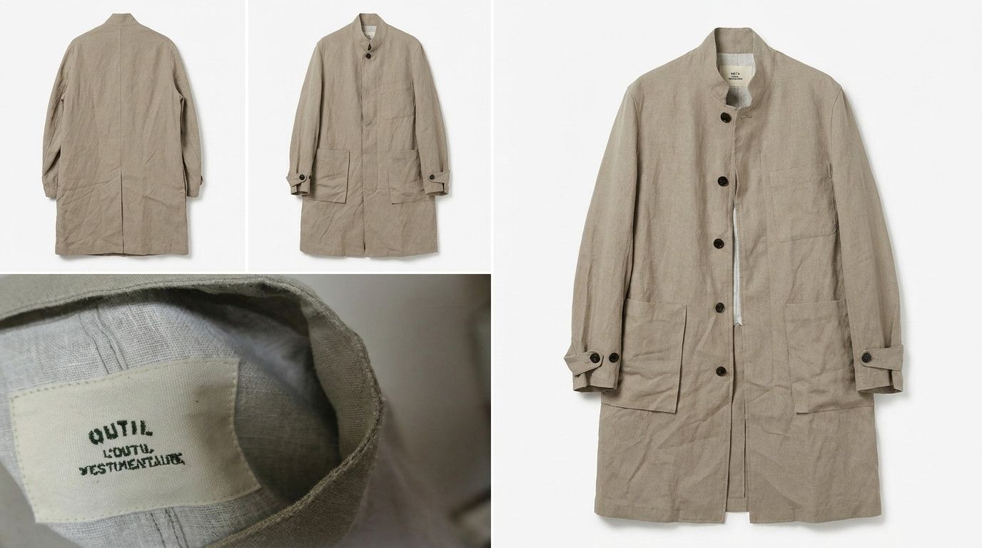 John Alexander Skelton OUTIL STAND COLLAR WORK COAT MANTEAU ARNAS Size US M / EU 48-50 / 2 - 1 Preview