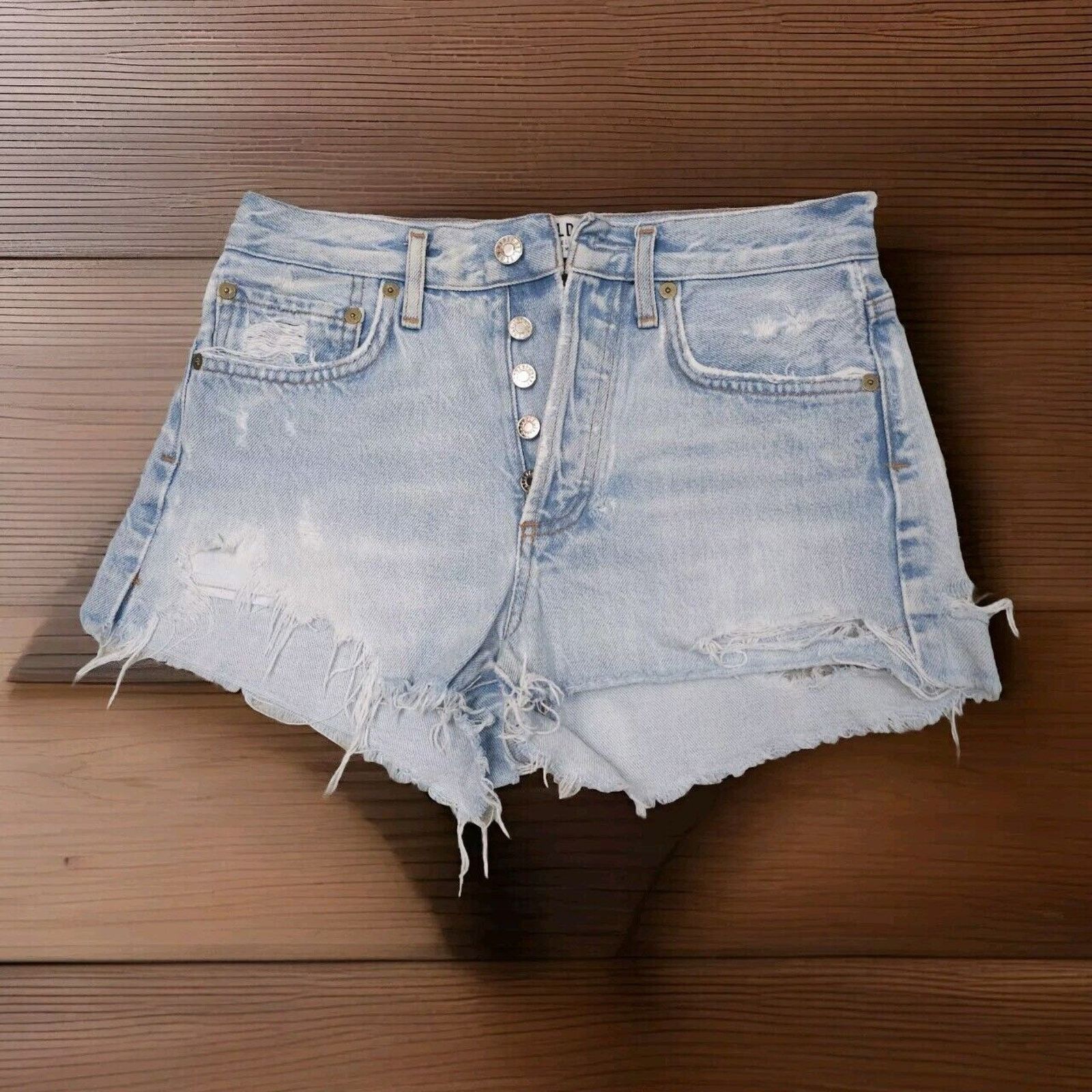 Agolde Agolde PARKER CUT OFF Denim In Broken Shorts Size 23 W 25 Size 23" - 4 Thumbnail