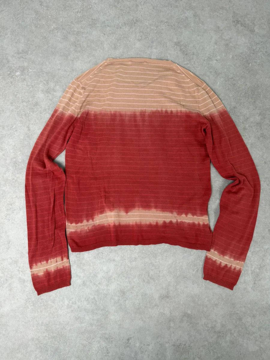 Prada 2000s Prada Beige & Red Gradient Striped Sweater Size S / US 4 / IT 40 - 5 Thumbnail