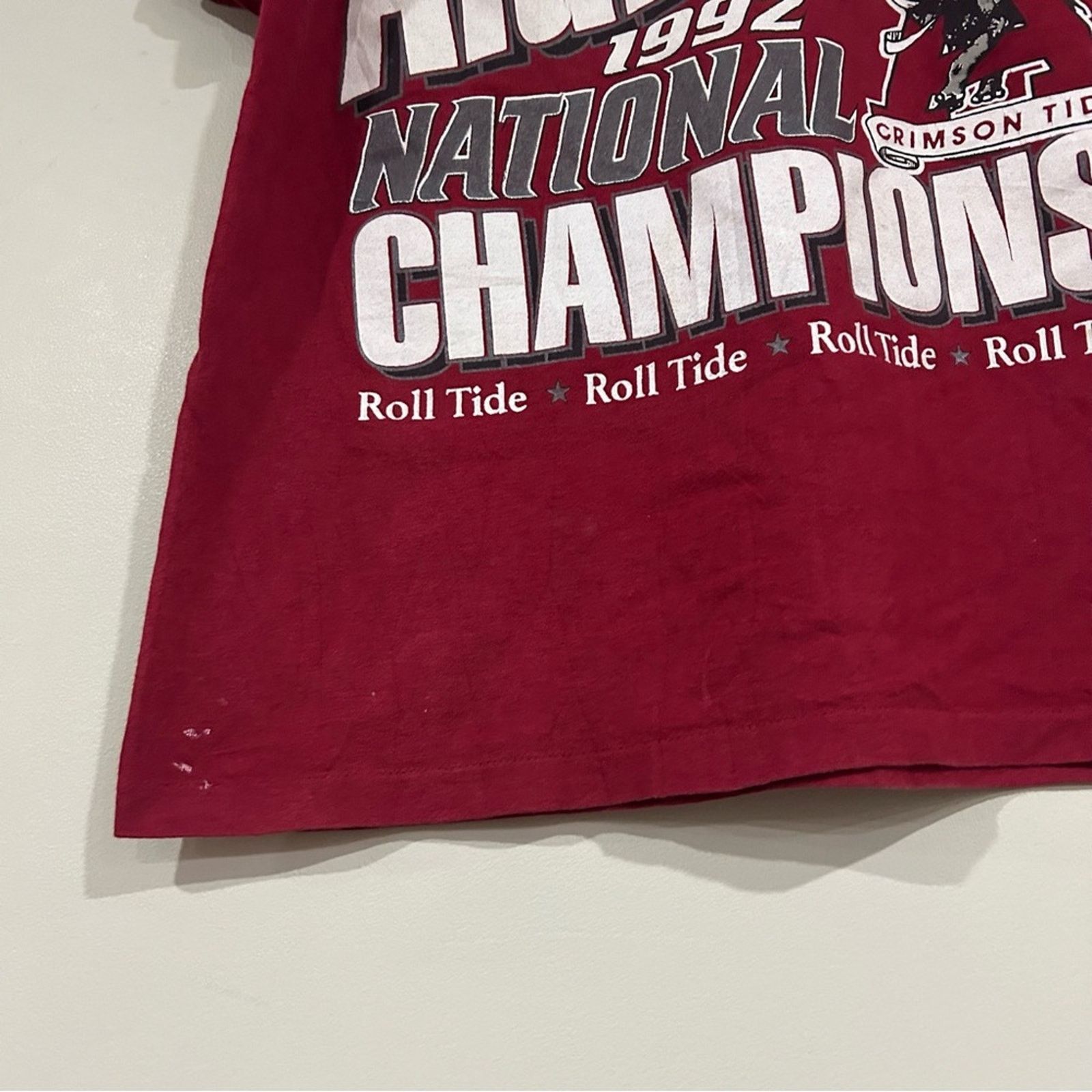 Tultex Vintage 1992 Alabama Crimson Tide Football Champions Shirt Size US M / EU 48-50 / 2 - 4 Thumbnail