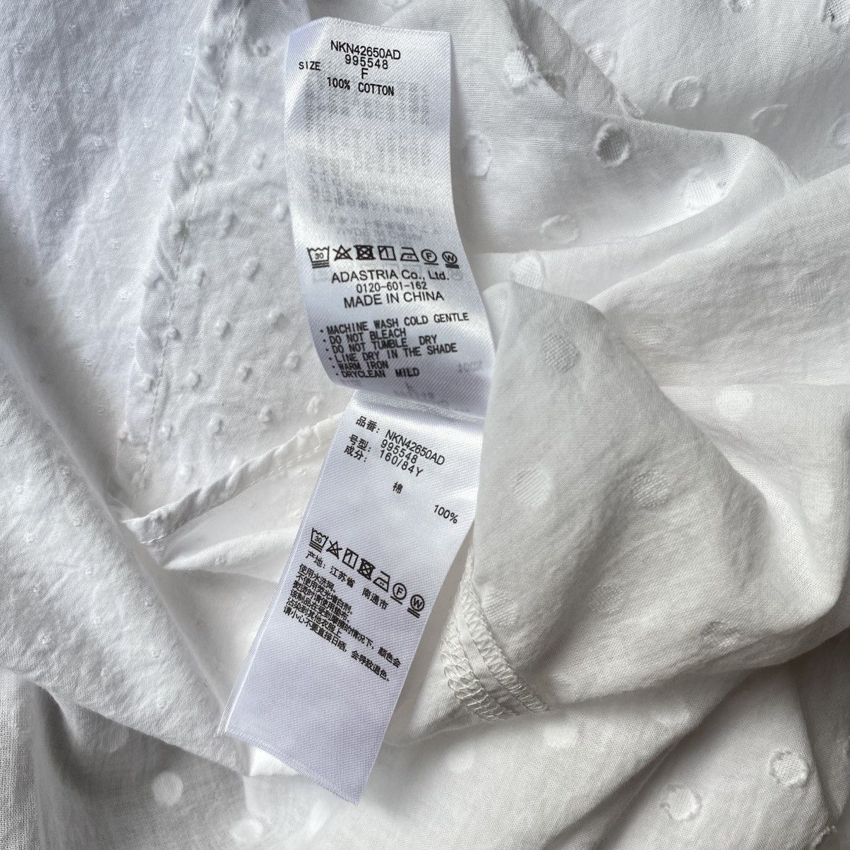 Frapbois FRAPBOIS & niko and ... White Dobby Cotton Blouse Size L / US 10 / IT 46 - 14 Thumbnail