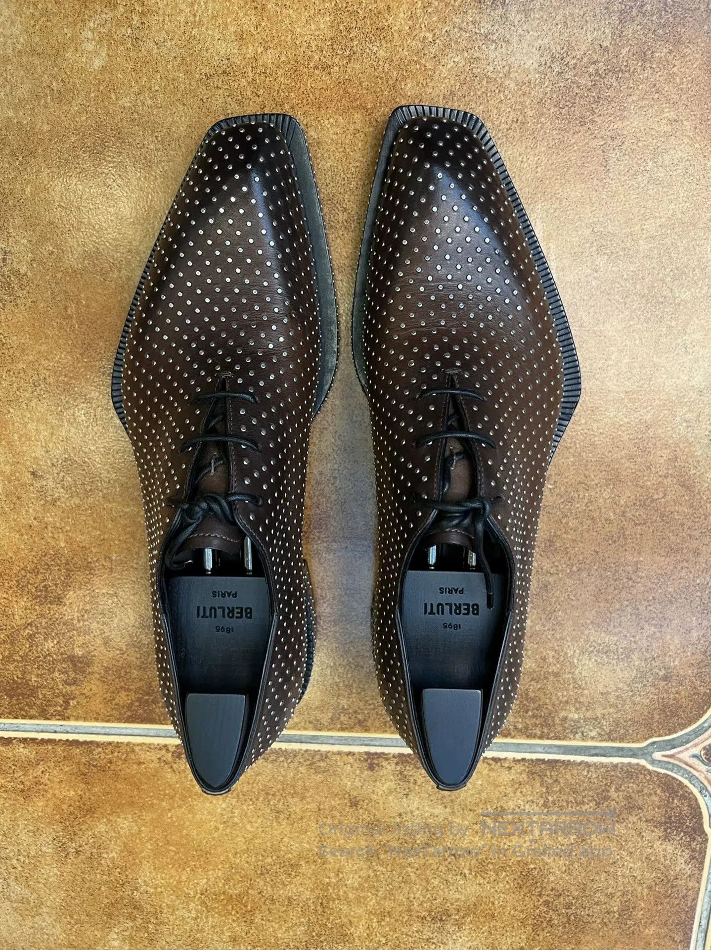 Berluti Black Studded Pointed Toe Formal Shoes Size 7. Size US 7 / EU 40 - 3 Thumbnail