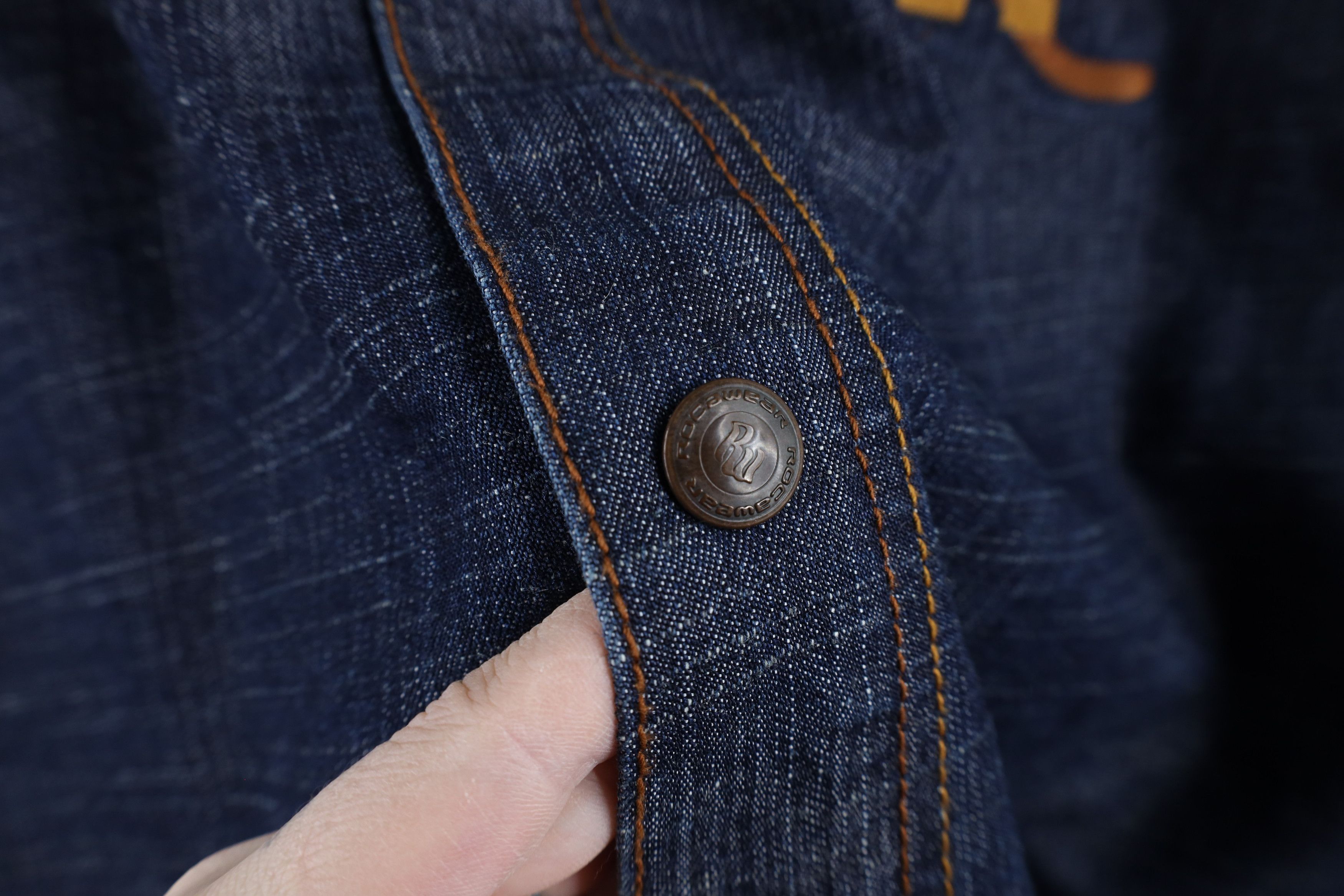 Rocawear × Vintage Vintage Rocawear Out Baggy Chainstitch Denim Bomber Jacket Size US XXL / EU 58 / 5 - 6 Thumbnail