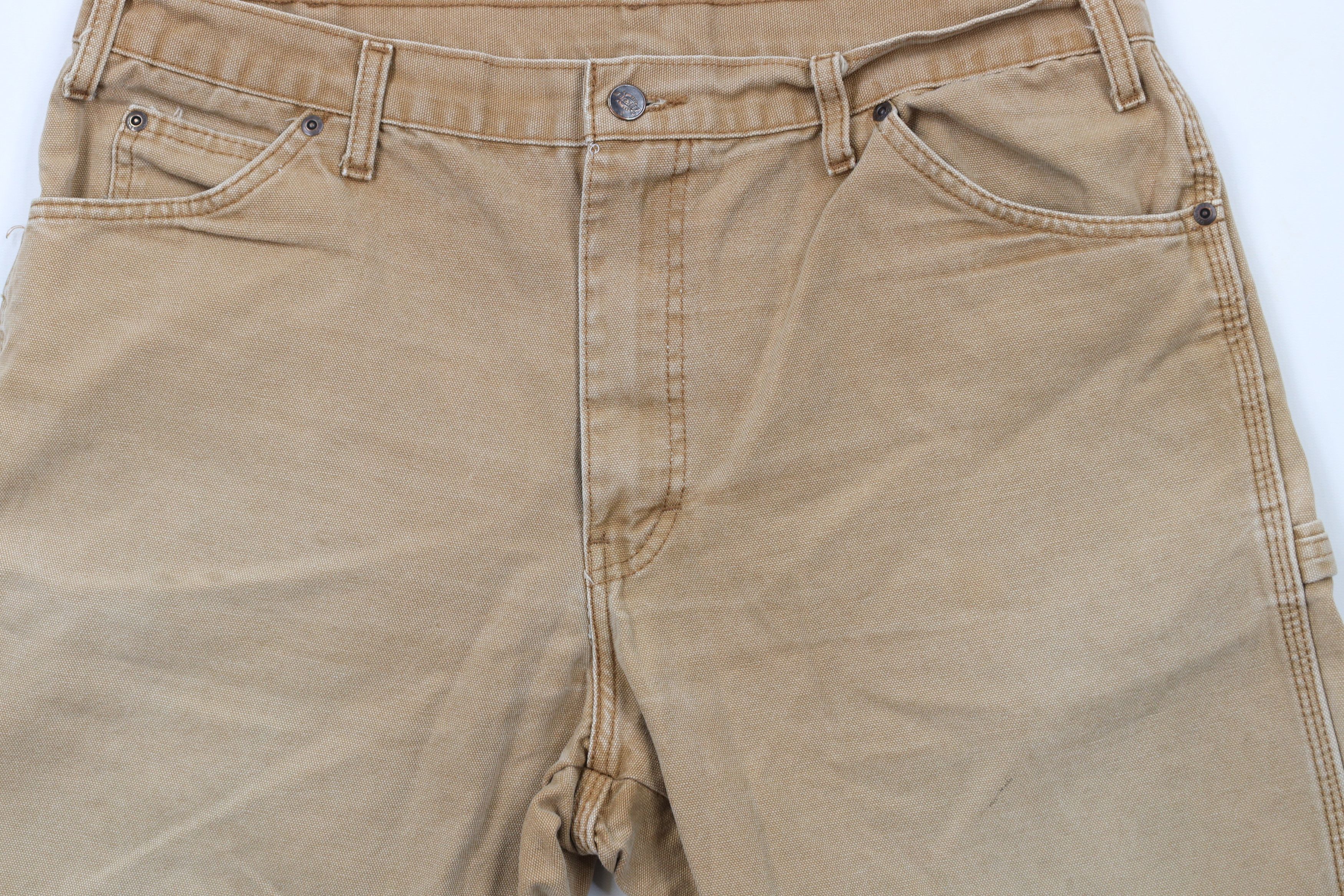 Dickies × Vintage Vintage Dickies Out Canvas Work Shorts Duck Brown Cotton Size US 36 / EU 52 - 3 Thumbnail