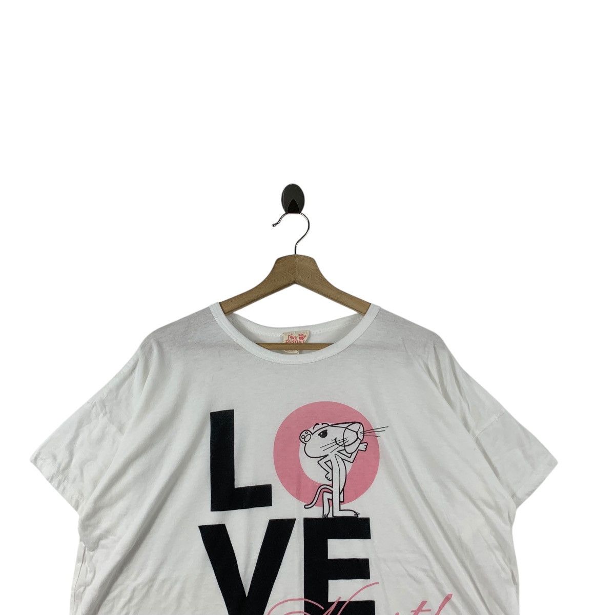 Vintage PINK PANTHER CARTOON Lover Heart 2019 Collection Tee Shirt Size L / US 10 / IT 46 - 2 Thumbnail
