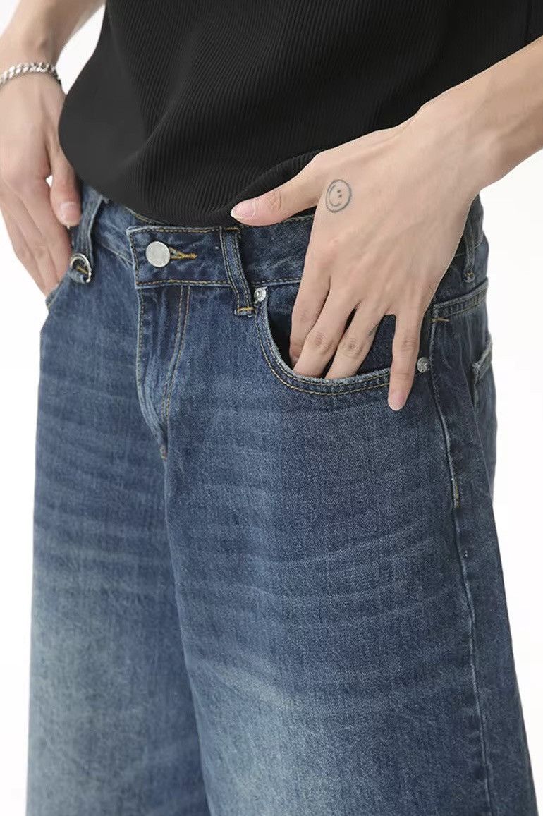 Jean × Vintage Vintage Fade Wide Leg Short Denim Jorts Size US 30 / EU 46 - 7 Thumbnail