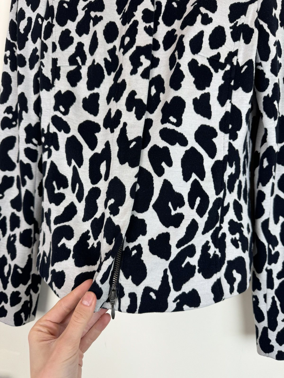 Wolford WOLFORD Wool Cotton Animal print jacket car coat Silk S Size S / US 4 / IT 40 - 4 Thumbnail