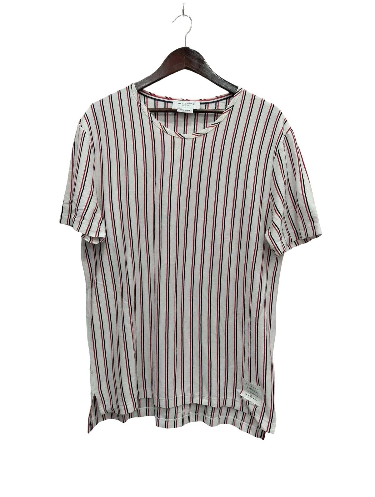 Thom Browne Thom Browne Tricolor Stripe Jersey T-shirt Size US XL / EU 56 / 4 - 1 Thumbnail