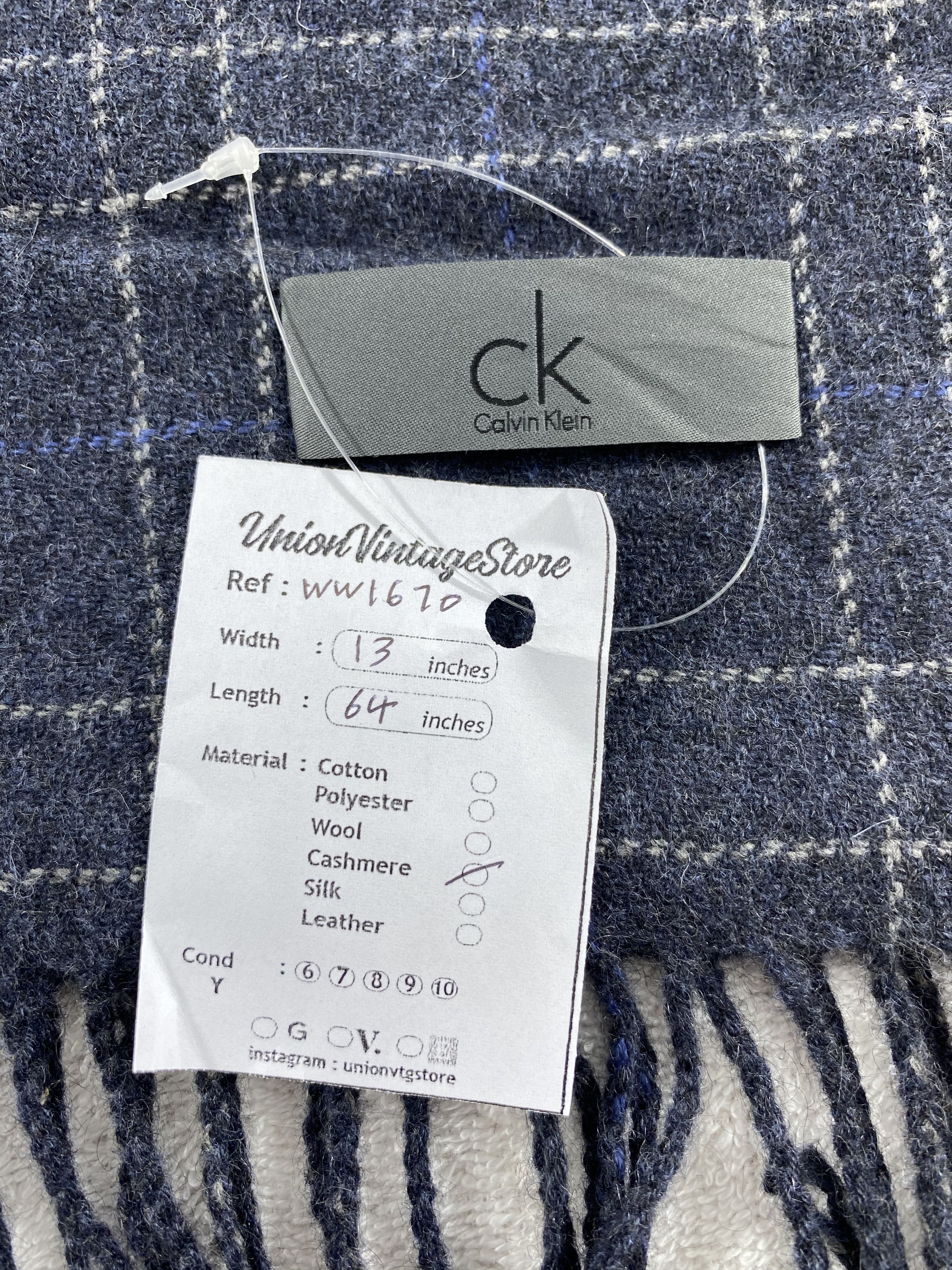 Calvin Klein × Vintage Calvin Klein Scarf / Muffler / Neckwear - WW1670 Size ONE SIZE - 4 Thumbnail