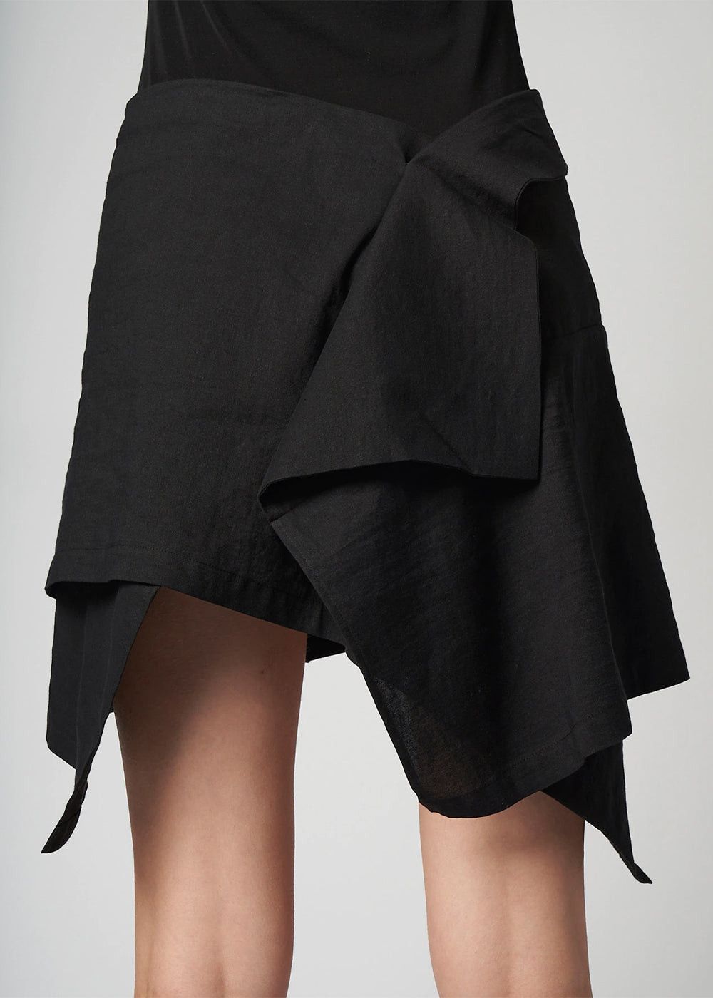 Yohji Yamamoto Yohji Yamamoto - JAPANESE PAPER TWILL WRAP MINI SKIRT Size 31" - 3 Thumbnail