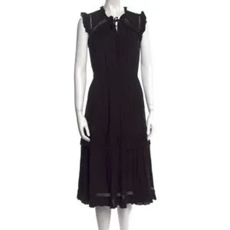Kate Spade Kate Spade Broome Street Swiss Dot Sleeveless Black Dress Size XS / US 0-2 / IT 36-38 - 13 Thumbnail