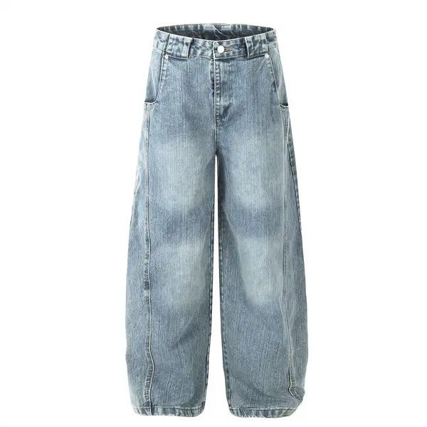 Japanese Brand American retro high street trend washed scimitar jeans Size US 32 / EU 48 - 1 Thumbnail