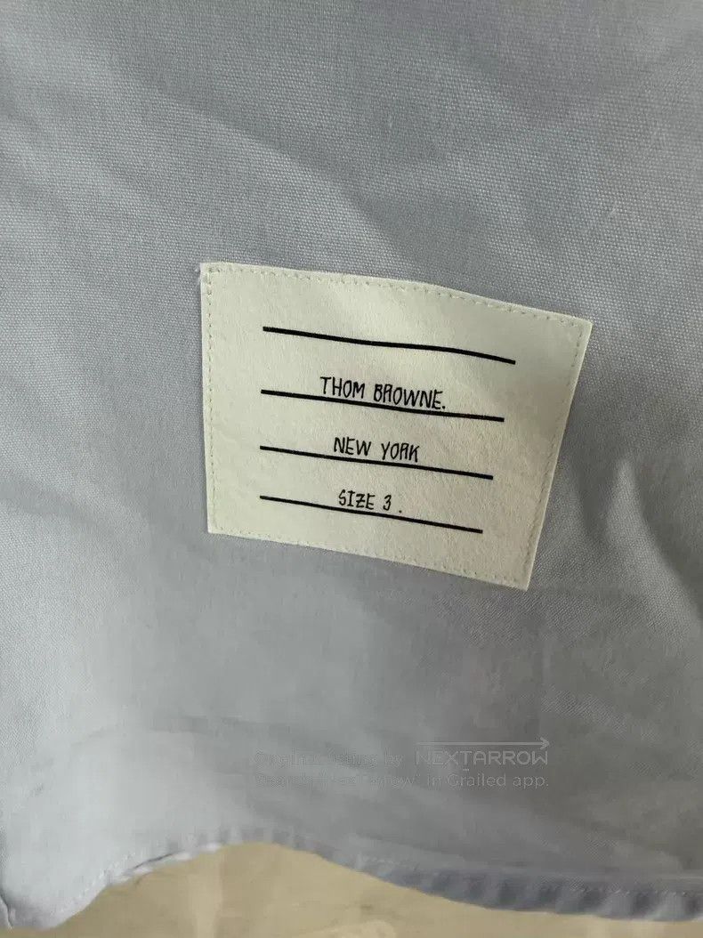 Thom Browne Thom Browne Blue Sleeve Patch Shirt Size US L / EU 52-54 / 3 - 5 Thumbnail