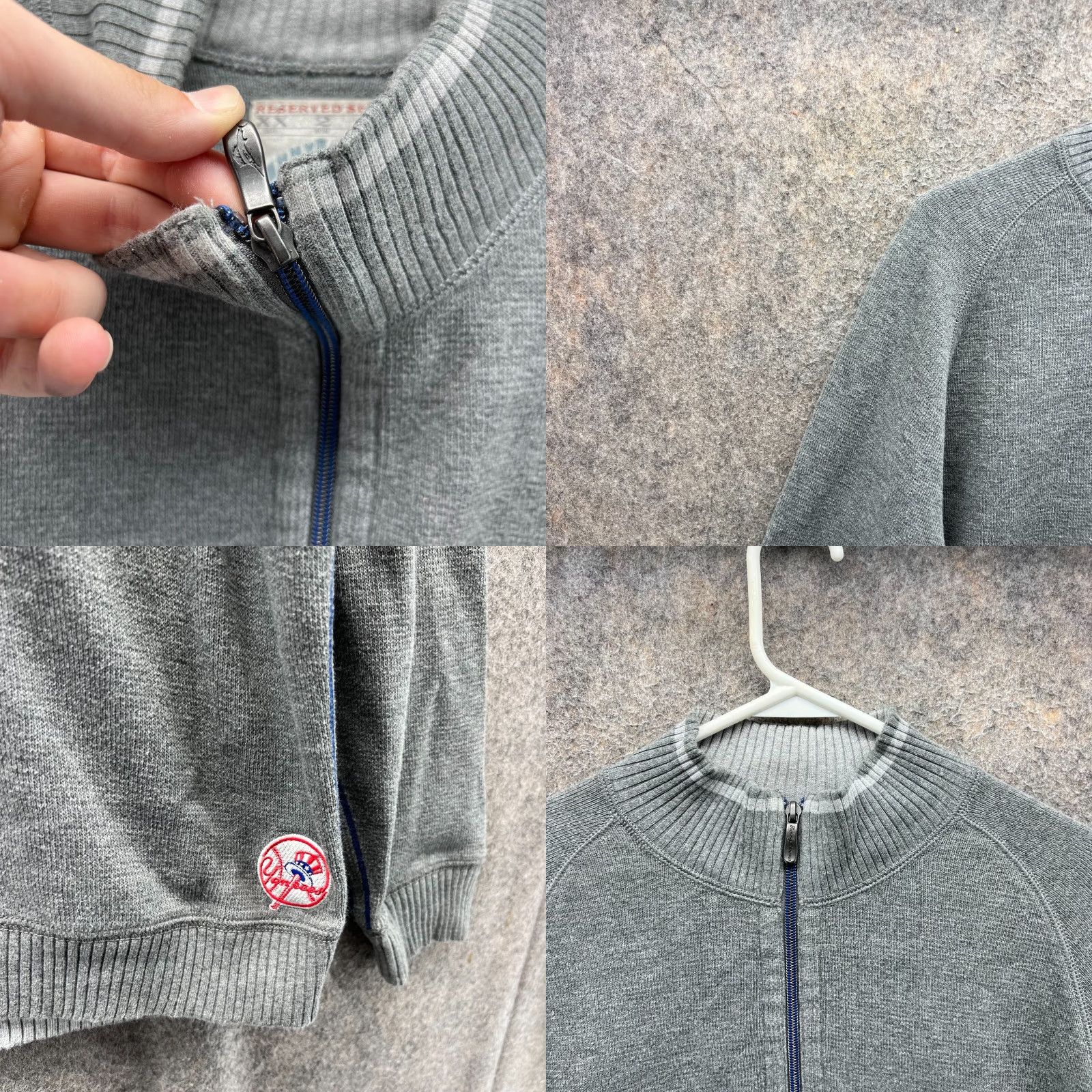 Tommy Bahama VINTAGE Tommy Bahama Pullover Sweater Men M 1/4 Zip Gray NY Yankees MLB Mock Neck Logo 1/4 Zip Size US M / EU 48-50 / 2 - 8 Thumbnail