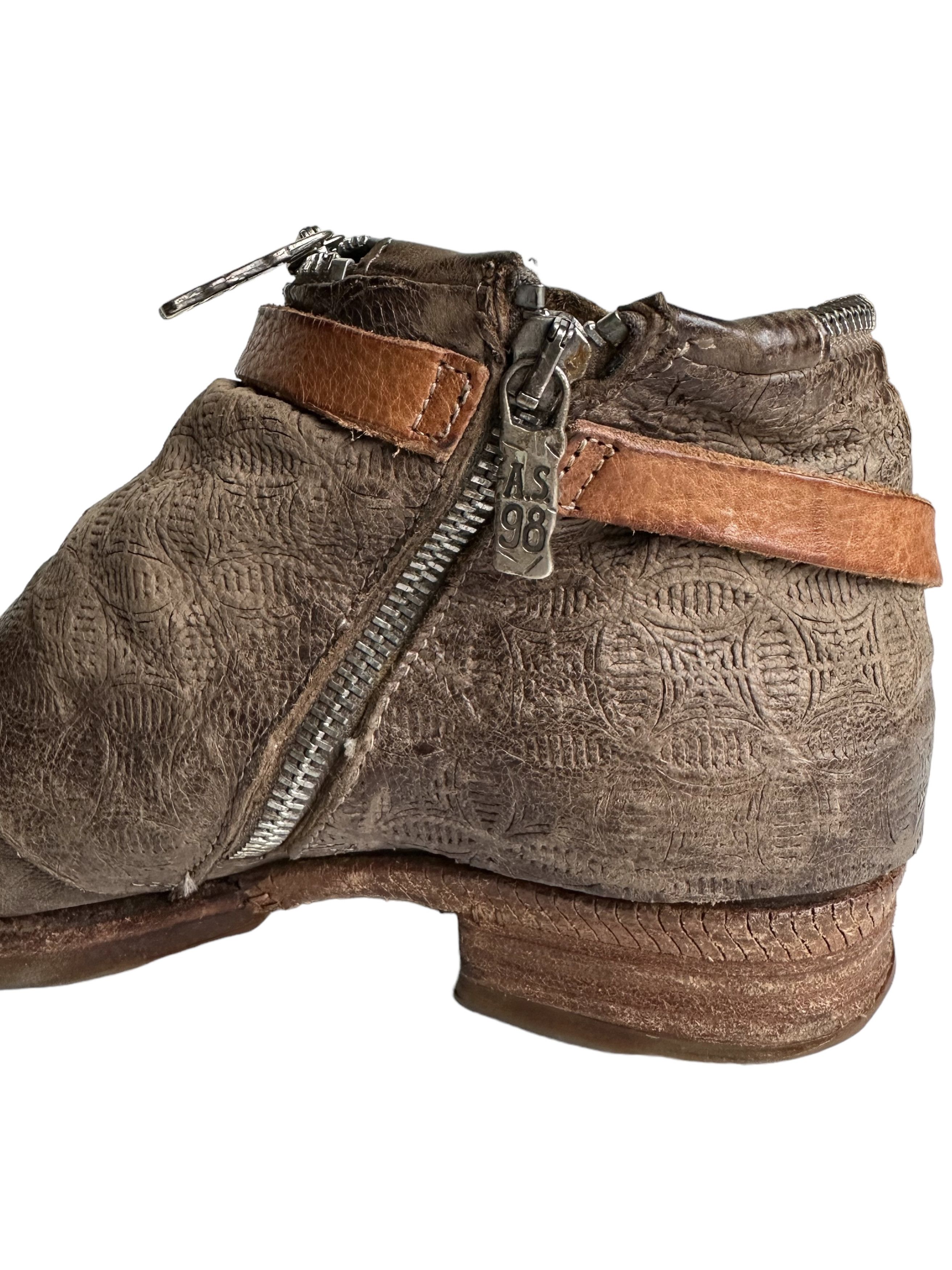 A.S.98 Airstep A.S. 98 Distressed Zip Boots EU39/US8 Size US 9 / IT 39 - 6 Thumbnail