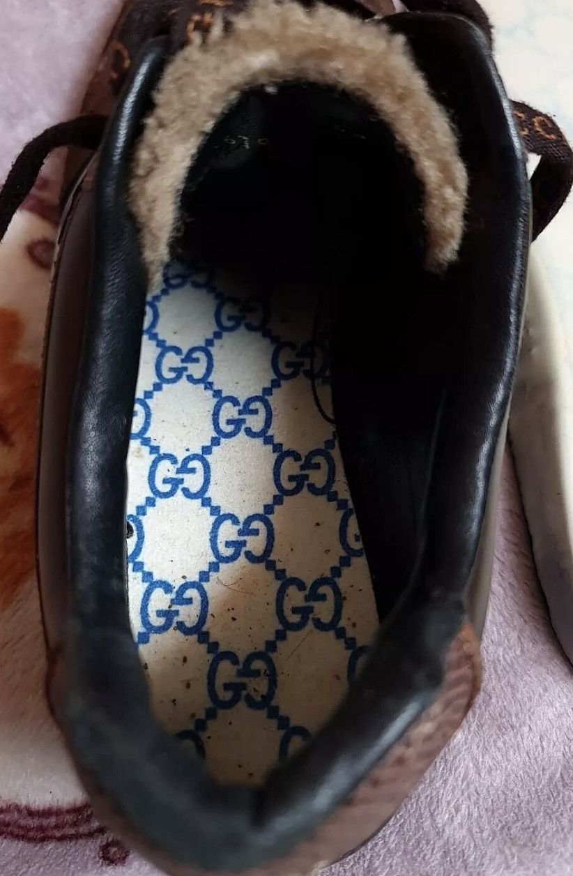 Gucci GUCCI Men Sneakers GG Logo Leather Men Low Top Shoes Sz 8.5 Size US 8.5 / EU 41-42 - 8 Thumbnail