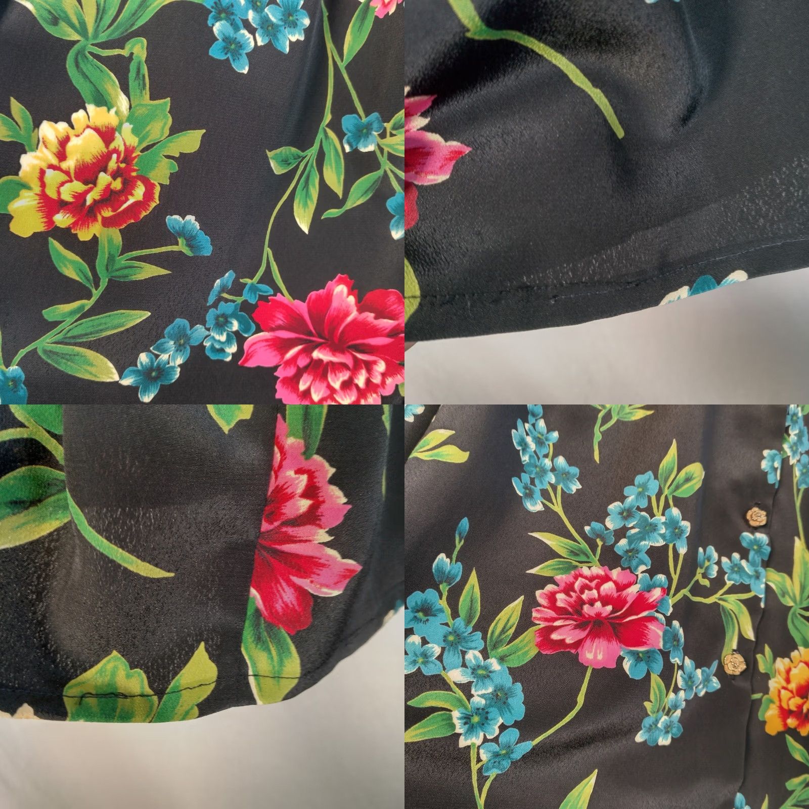 Vintage VINTAGE Maggie Sweet Blouse 1X Women Flower Chiffon Button Long Sleeve Collared Gold Floral Size XL / US 12-14 / IT 48-50 - 9 Thumbnail