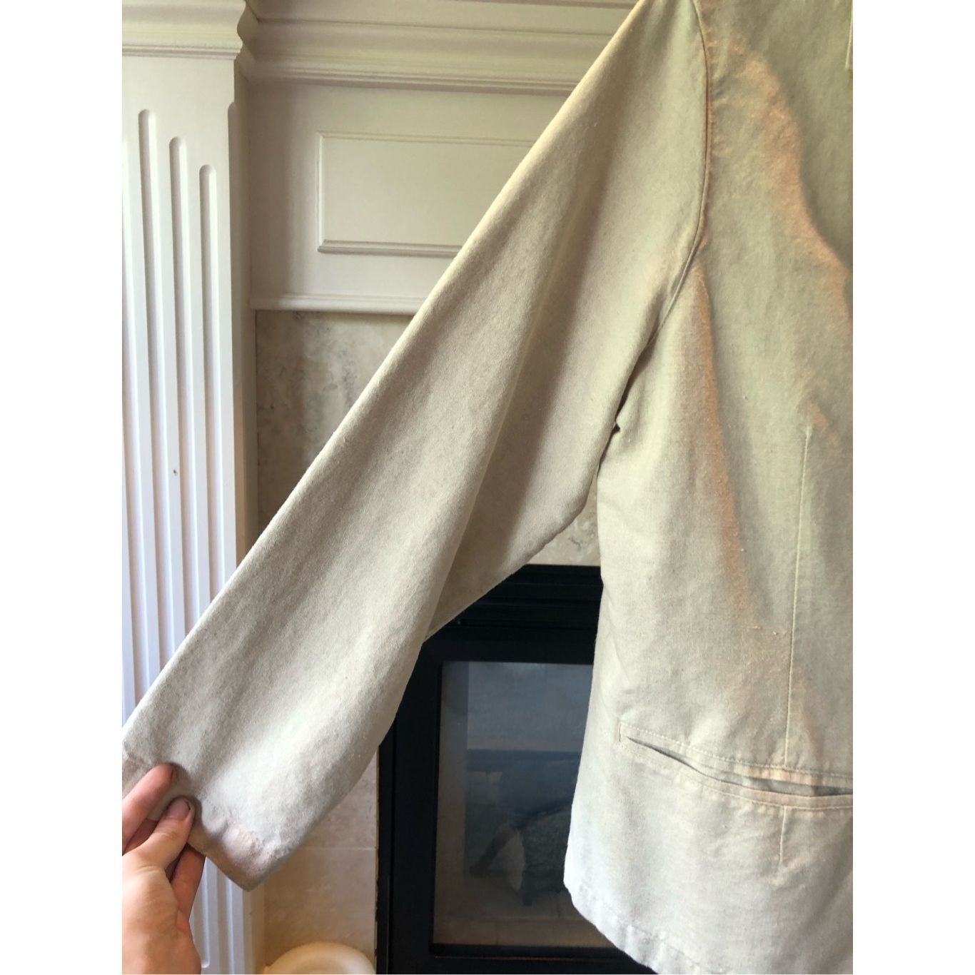 L.L. Bean L.L. Bean Women’s Cream Tan Elegant Three Button Up Blazer S Size XL / US 12-14 / IT 48-50 - 3 Thumbnail
