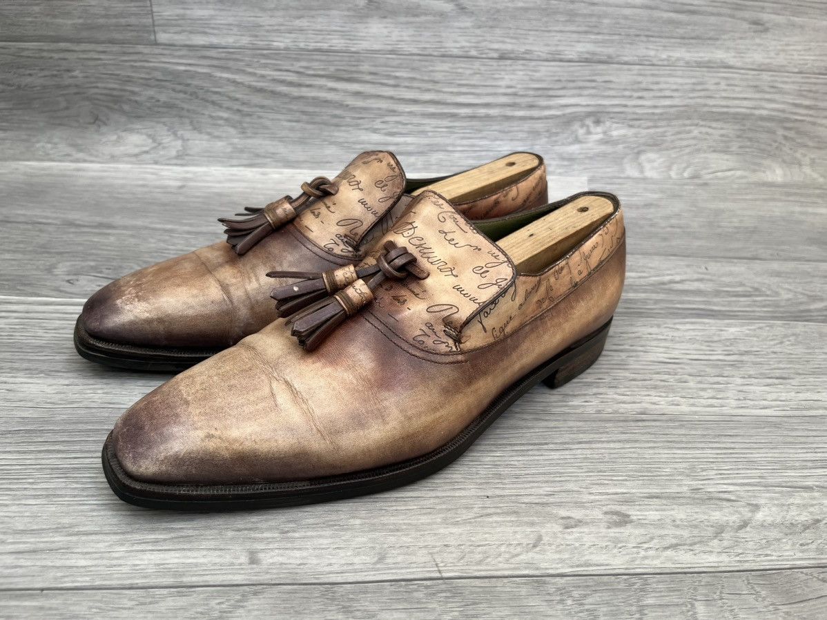 Berluti $1700 Berluti scritto patina tassel penny loafers sz 7.5 Size US 8.5 / EU 41-42 - 1 Thumbnail