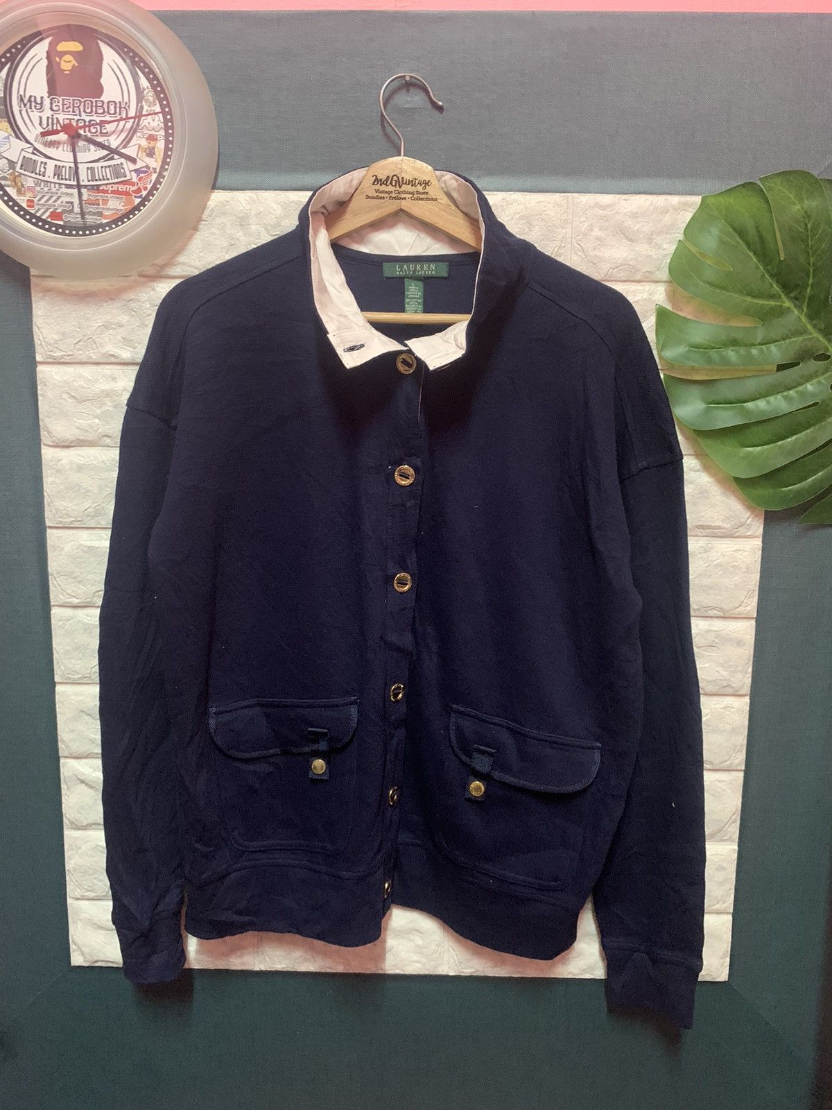 Polo Ralph Lauren × Vintage RARE!! Jacket Cardigan Polo Ralph Lauren Size US L / EU 52-54 / 3 - 1 Thumbnail
