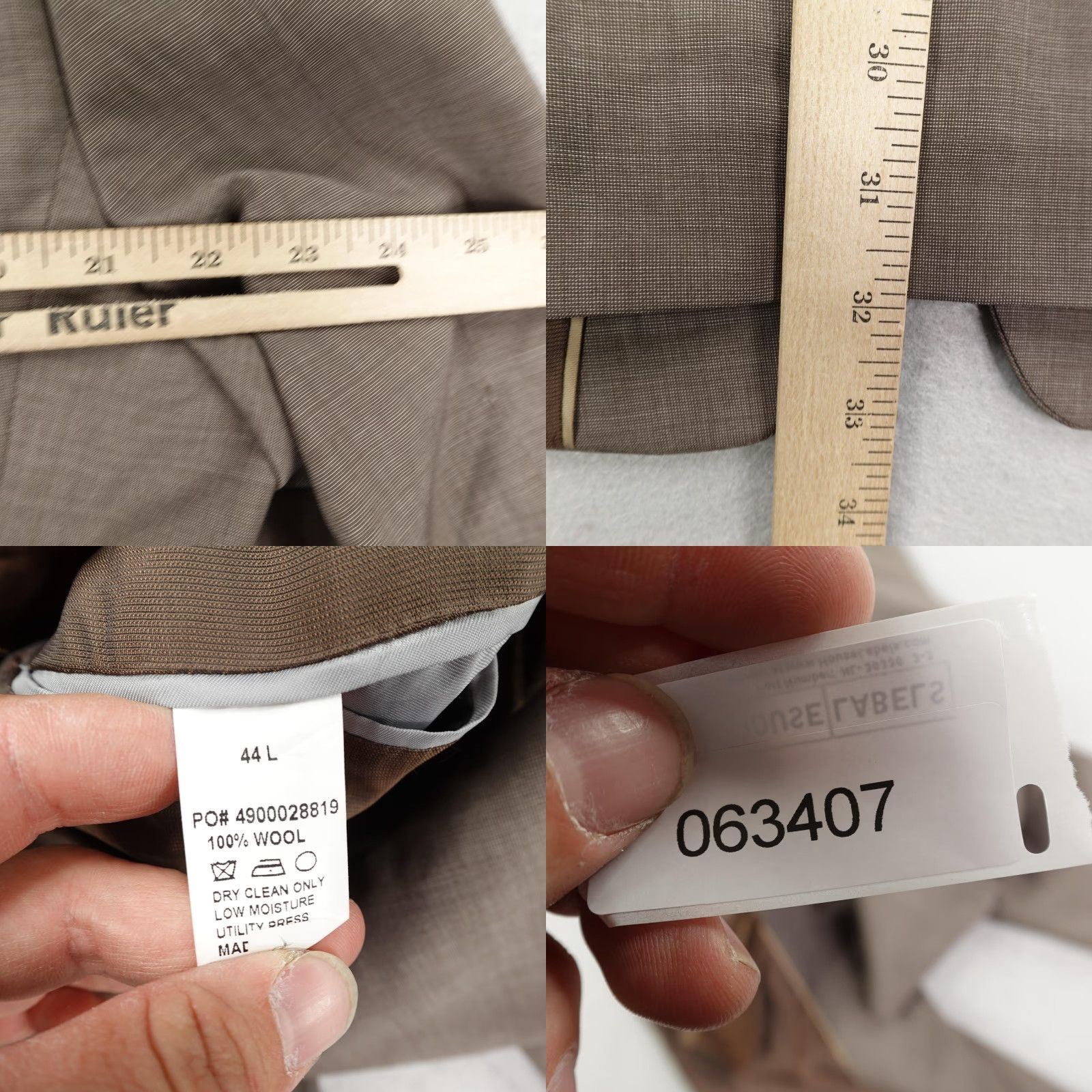 Michael Kors Michael Kors Men's Suit Jacket 44 Long Wool Light Brown Blazer Business Formal Wedding Size 44R - 8 Thumbnail