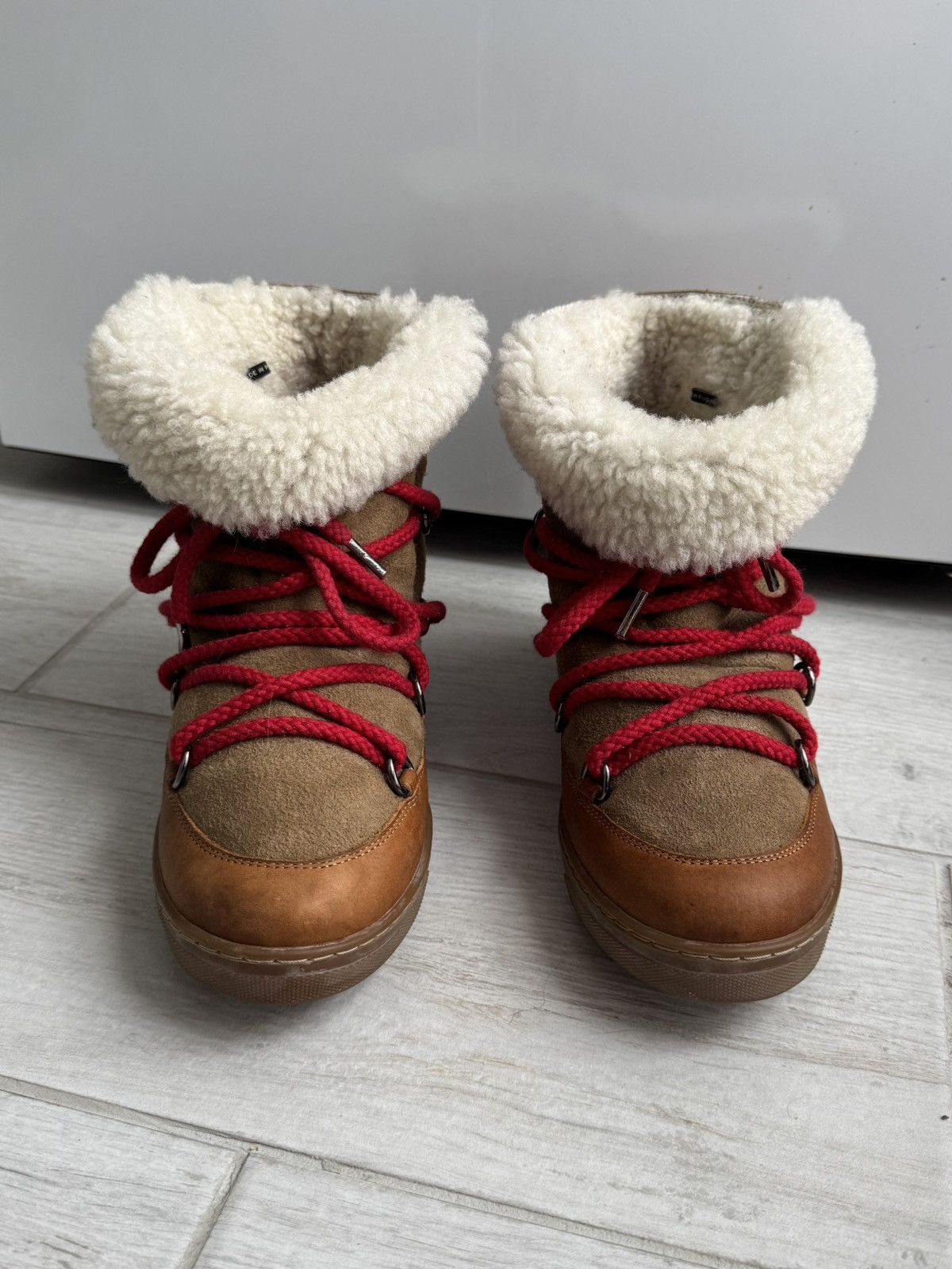 Isabel Marant Isabel Marant Nowles Wedge Snow Boots | Shearling & Leather Size US 9.5 / IT 39.5 - 9 Thumbnail