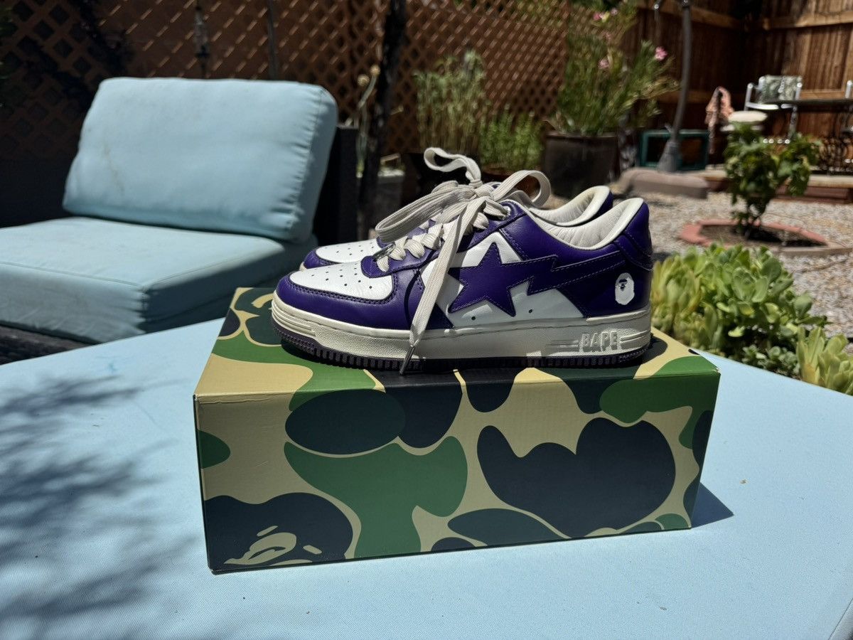 Bape A Bathing Ape Bape Sta White Purple (2022) Size US 8 / EU 41 - 13 Thumbnail