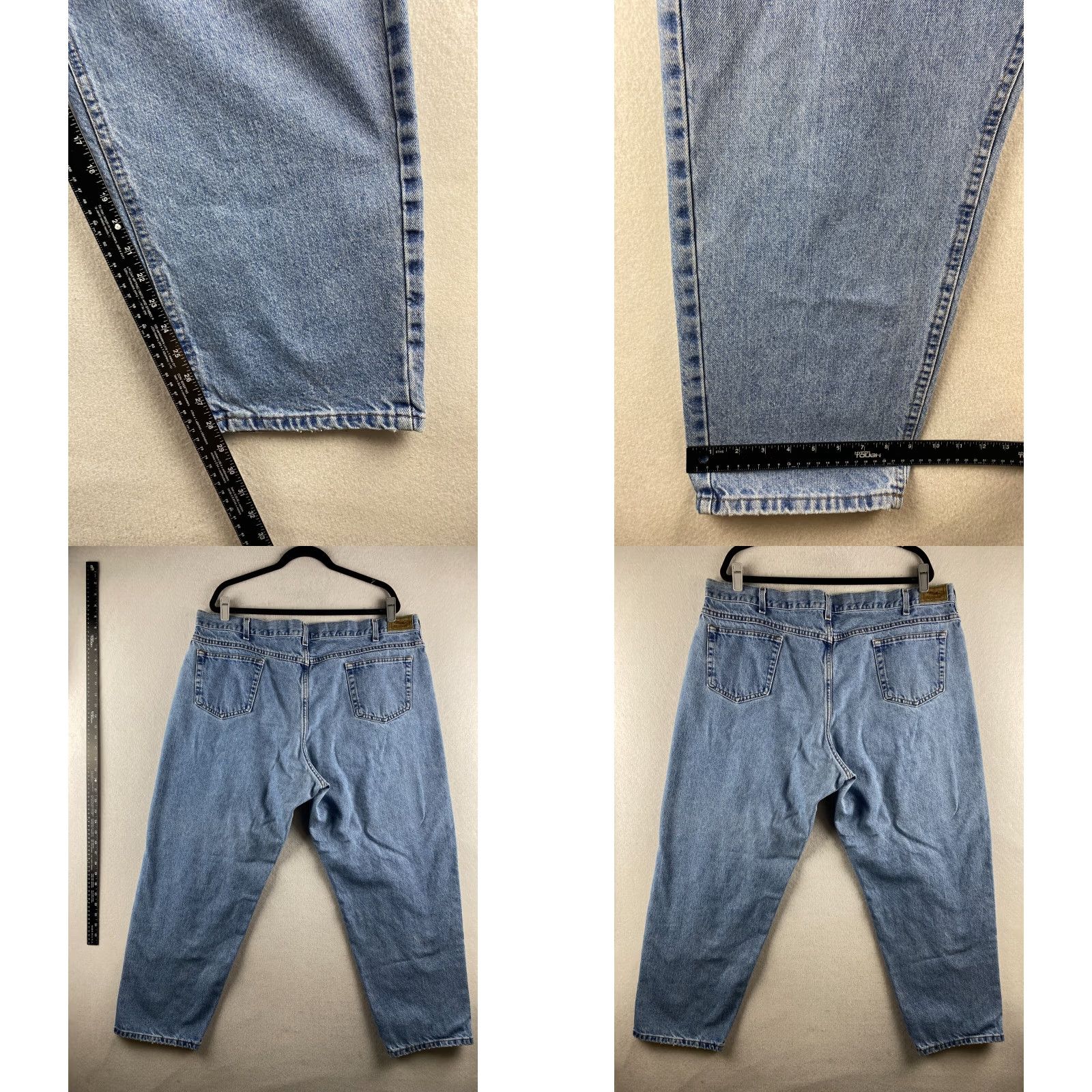 Vintage VINTAGE L.L. Bean Jeans Mens 42 x 29 Blue Tapered Relaxed Denim Light Jeans Size US 42 / EU 58 - 9 Thumbnail