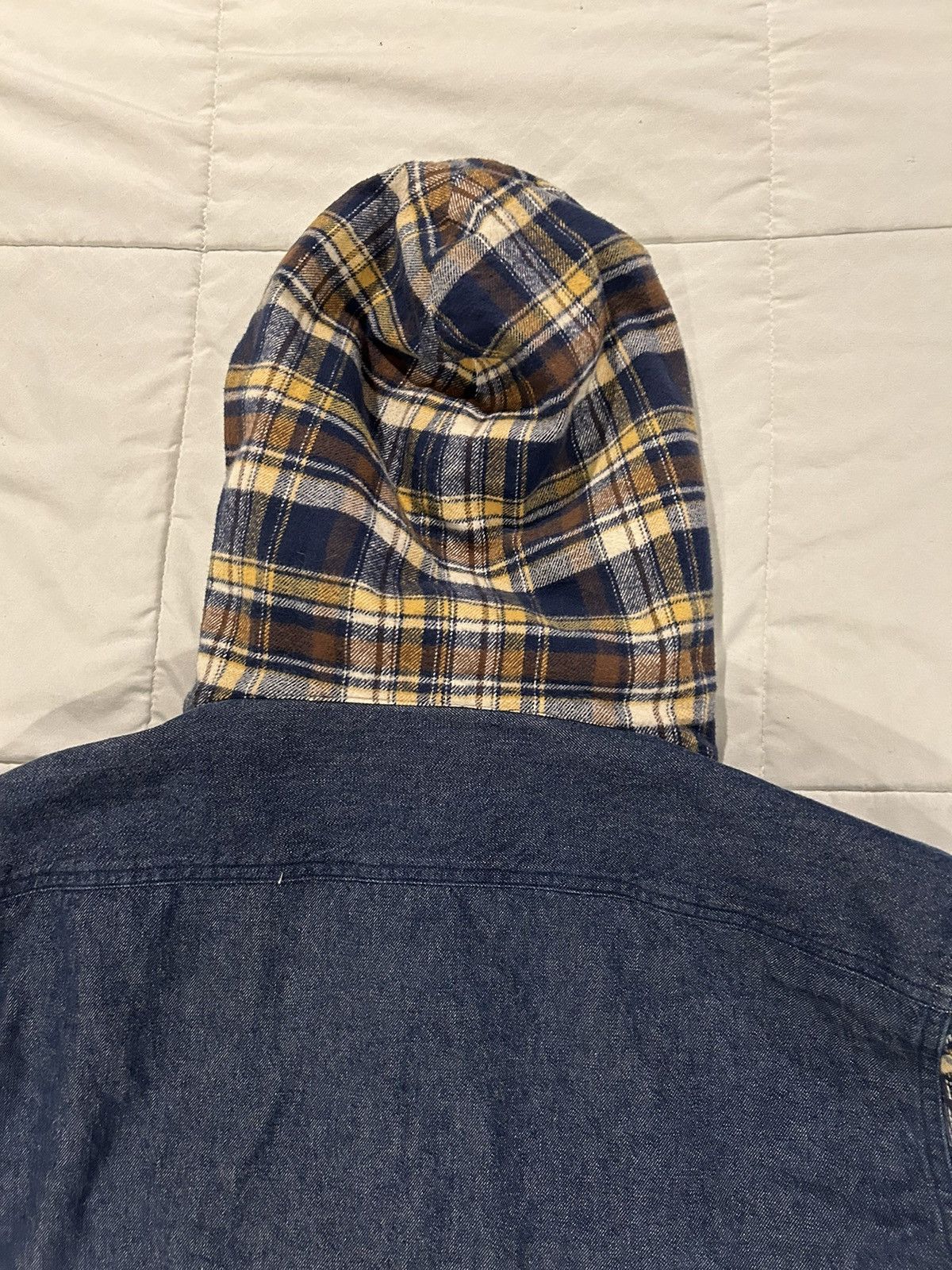 Supreme Supreme plaid denim hooded shirt Size US XL / EU 56 / 4 - 8 Thumbnail