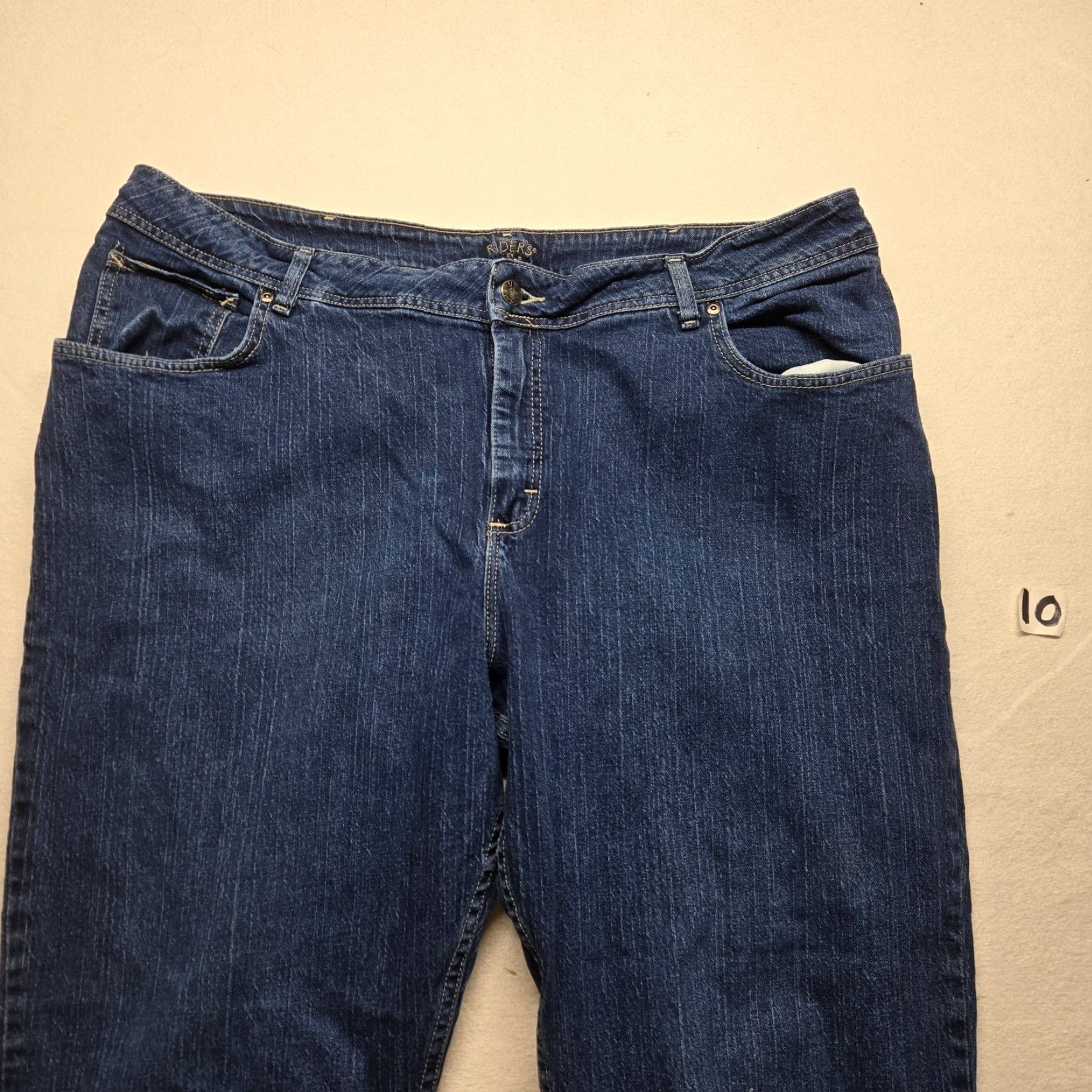 Lee LEE RIDERS Jeans Skinny Denim Blue 24W Adult Women's High Rise 11.5 in Stretch 5-Pocket Jeans Autumn Winter Spring Summer Size 42" / US 20 - 2 Thumbnail