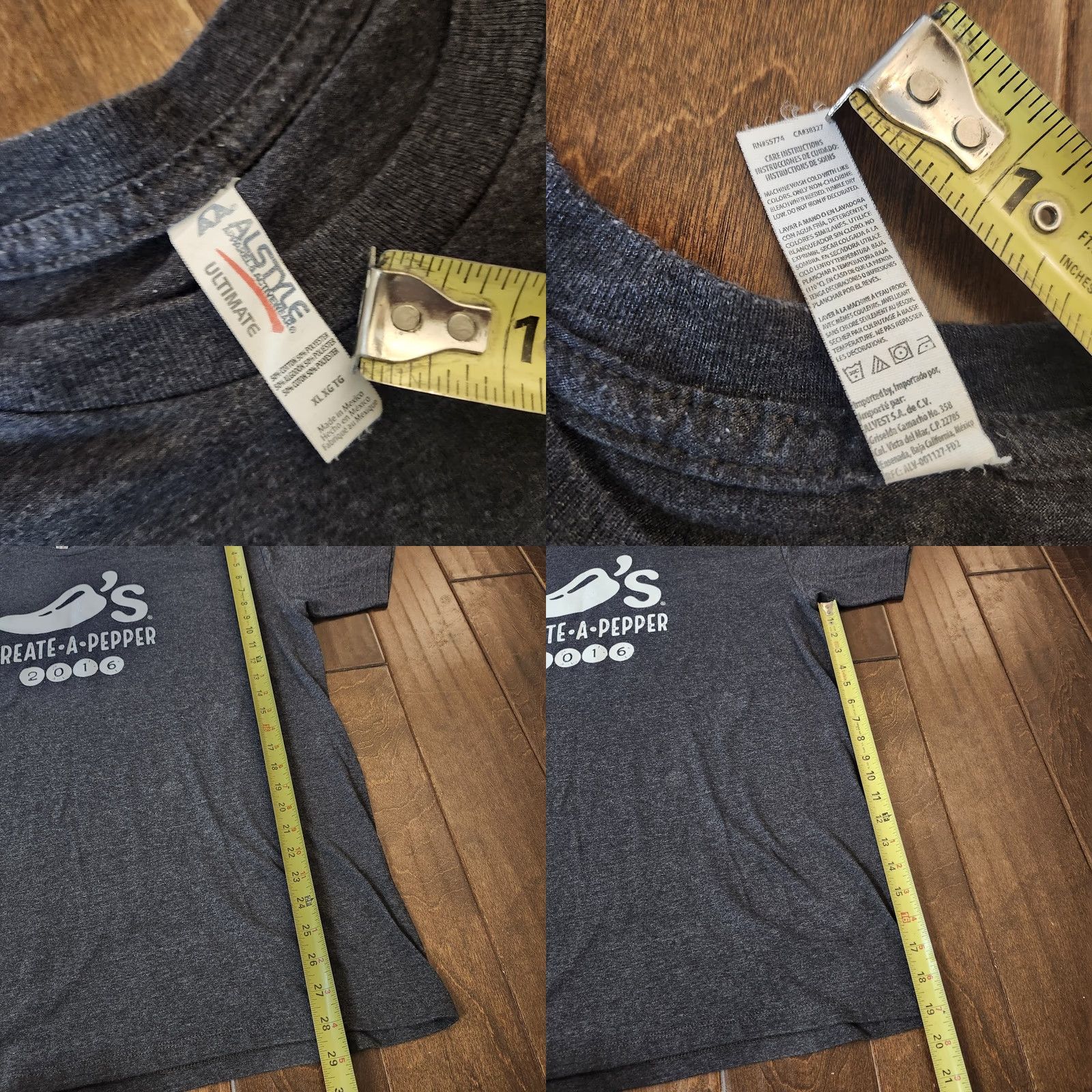 Vintage St Jude Create A Pepper 2016 T Shirt Mens XL Gray Alstyle 50/50 Tee Size US XL / EU 56 / 4 - 8 Thumbnail
