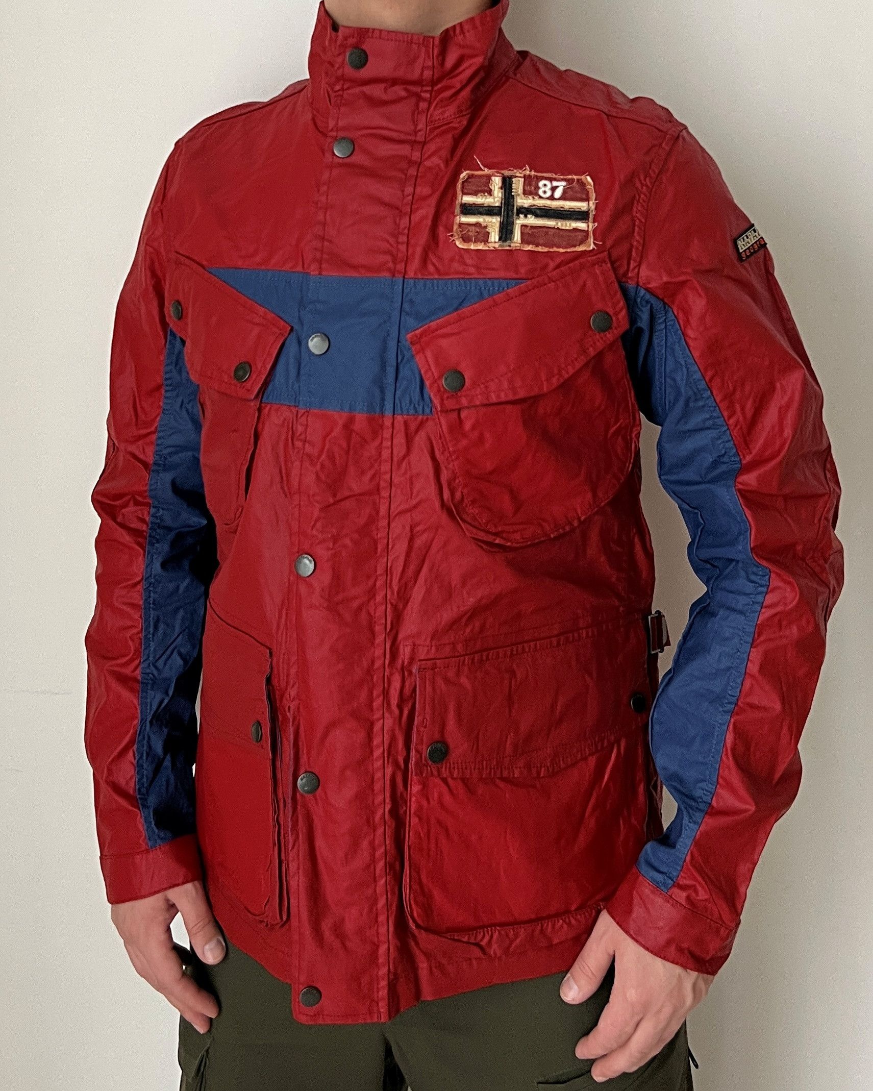 Napapijri NAPAPIJRI JACKET 100% LINEN WITH WATER-REPELLENT TREATMENT Size US L / EU 52-54 / 3 - 1 Thumbnail
