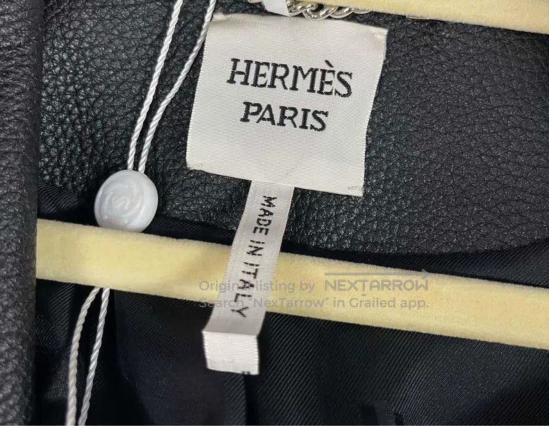 Hermes Hermes Black leather suit jacket Size XS / US 0-2 / IT 36-38 - 2 Thumbnail