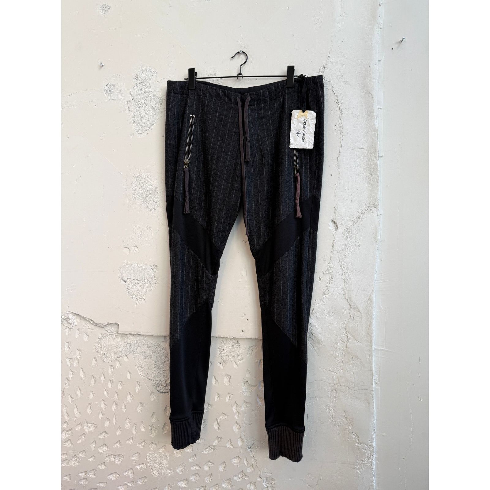 Greg Lauren Greg Lauren SAMPLE Pinstripe Wool Lounge Pants Size US 34 / EU 50 - 5 Thumbnail