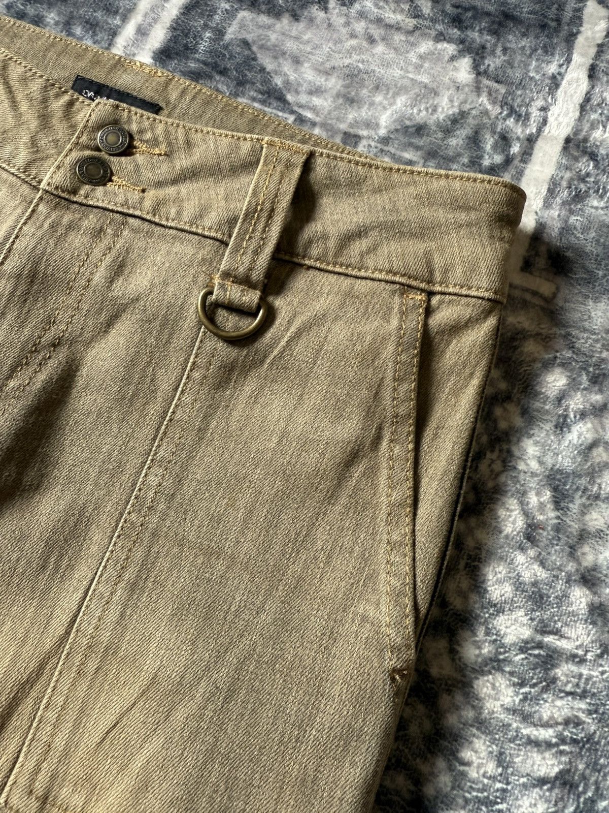 Japanese Brand Daily Topics Smokey Mud Gray Wash Flared Cargo Denim Pants Size US 28 / EU 44 - 11 Thumbnail