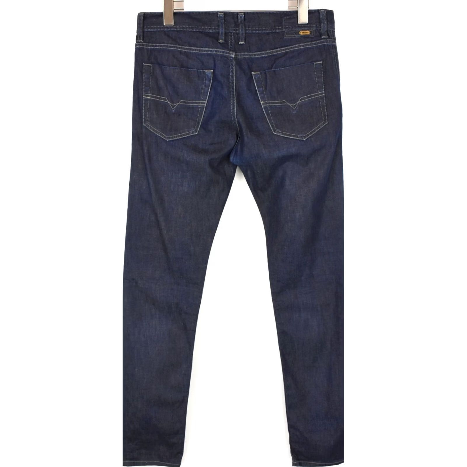 Diesel Diesel Kakee Slim-Carrot 0802A Jeans Men W29/L32 Blue Logo Button Fly Slim Size US 29 - 2 Thumbnail