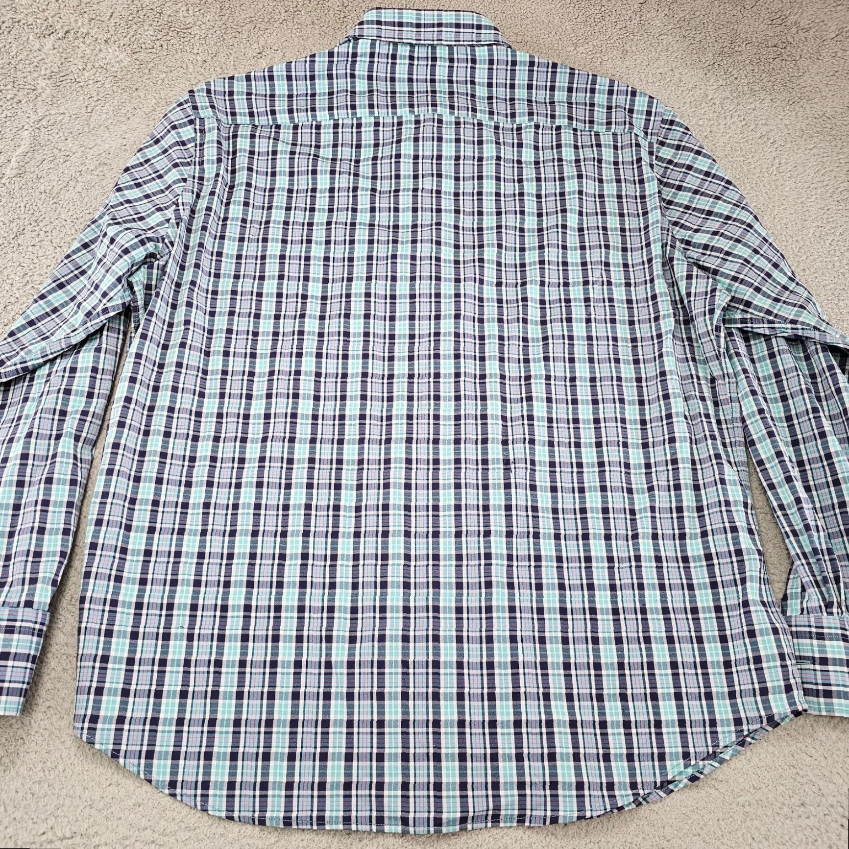 Peter Millar Peter Millar Shirt Mens XL Blue Check Button-Up Summer Comfort Size US XL / EU 56 / 4 - 6 Thumbnail