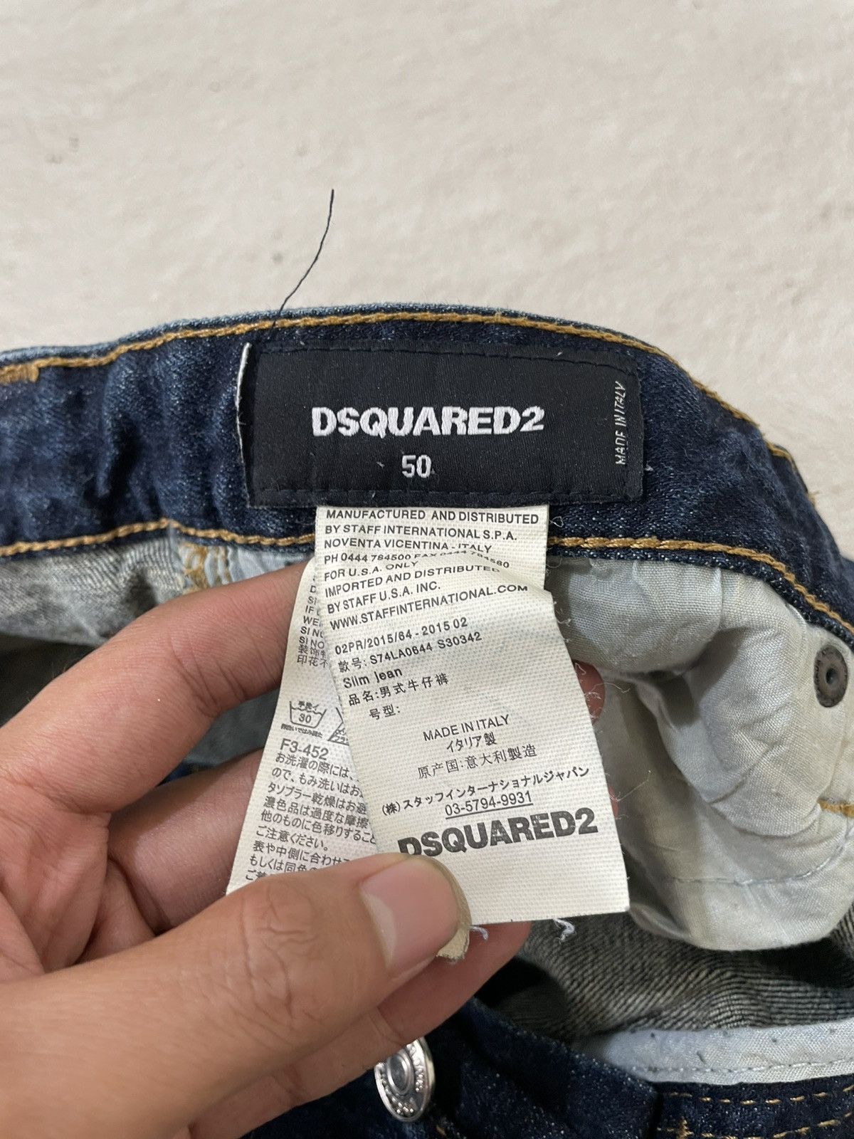 Japanese Brand 00s Dsquared Archival Mudwash Denim Distressed Y2K Japan Size US 33 - 6 Thumbnail