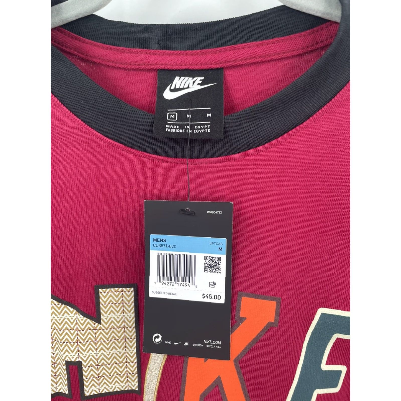 Nike Nike Sportswear T-Shirt Mens Size M Burgundy/Black CU3571-620 Size US M / EU 48-50 / 2 - 6 Thumbnail