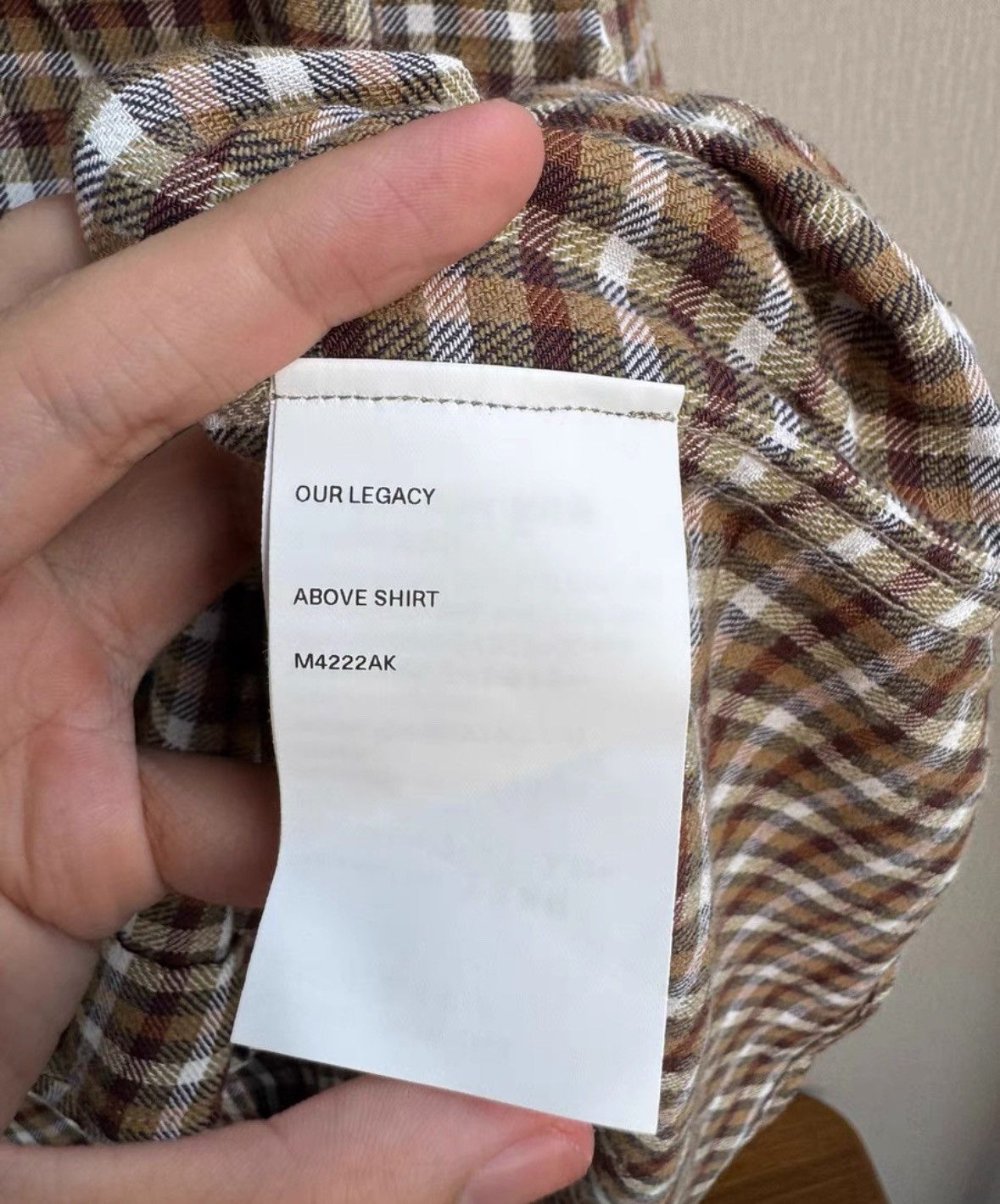 Our Legacy our legacyBrown plaid shirt 2505-Nextarrow Size US M / EU 48-50 / 2 - 8 Thumbnail