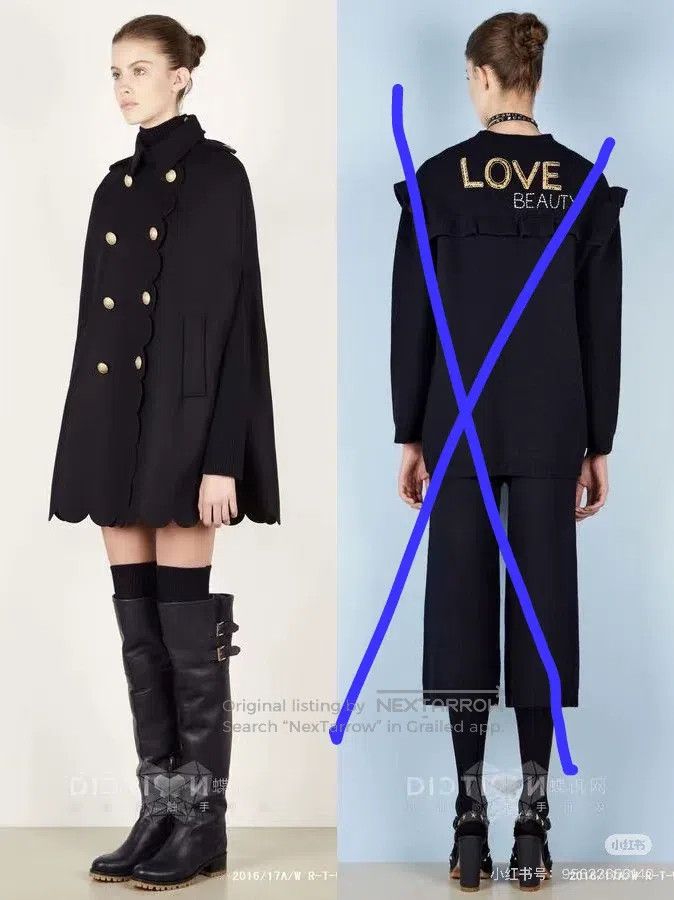 Valentino Valentino Wool cape coat Size XS / US 0-2 / IT 36-38 - 1 Thumbnail