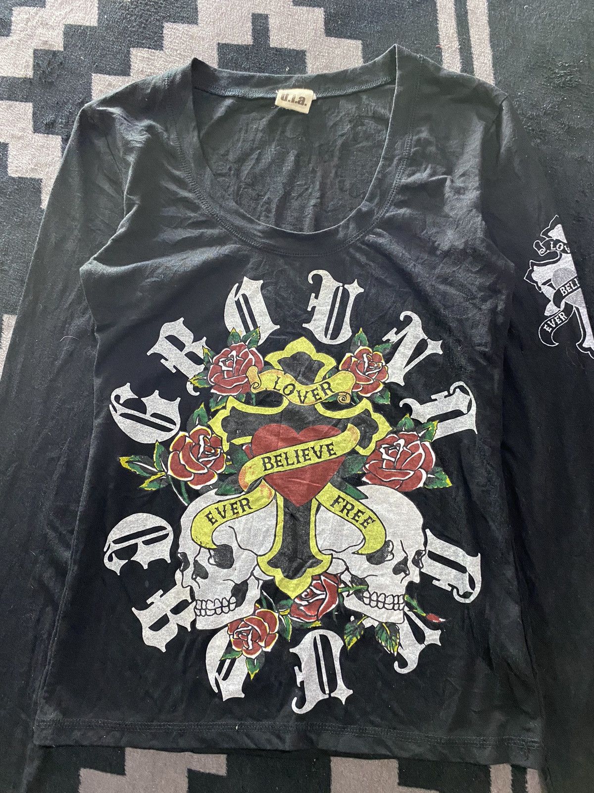 Hysteric Glamour × If Six Was Nine × Le Grande Bleu (L.G.B.) 2000s d.i.a. Cross skull rose longsleeve tshirt Size US M / EU 48-50 / 2 - 2 Thumbnail