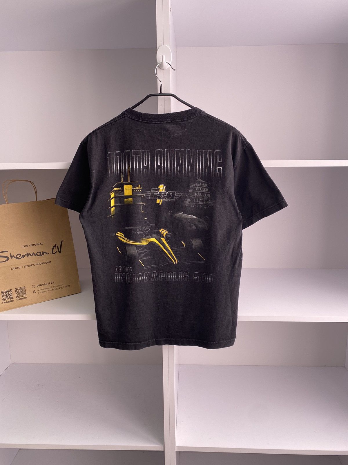 Band Tees × Vintage Vintage Indianapolis Racing overprinted Tee Size US M / EU 48-50 / 2 - 13 Thumbnail