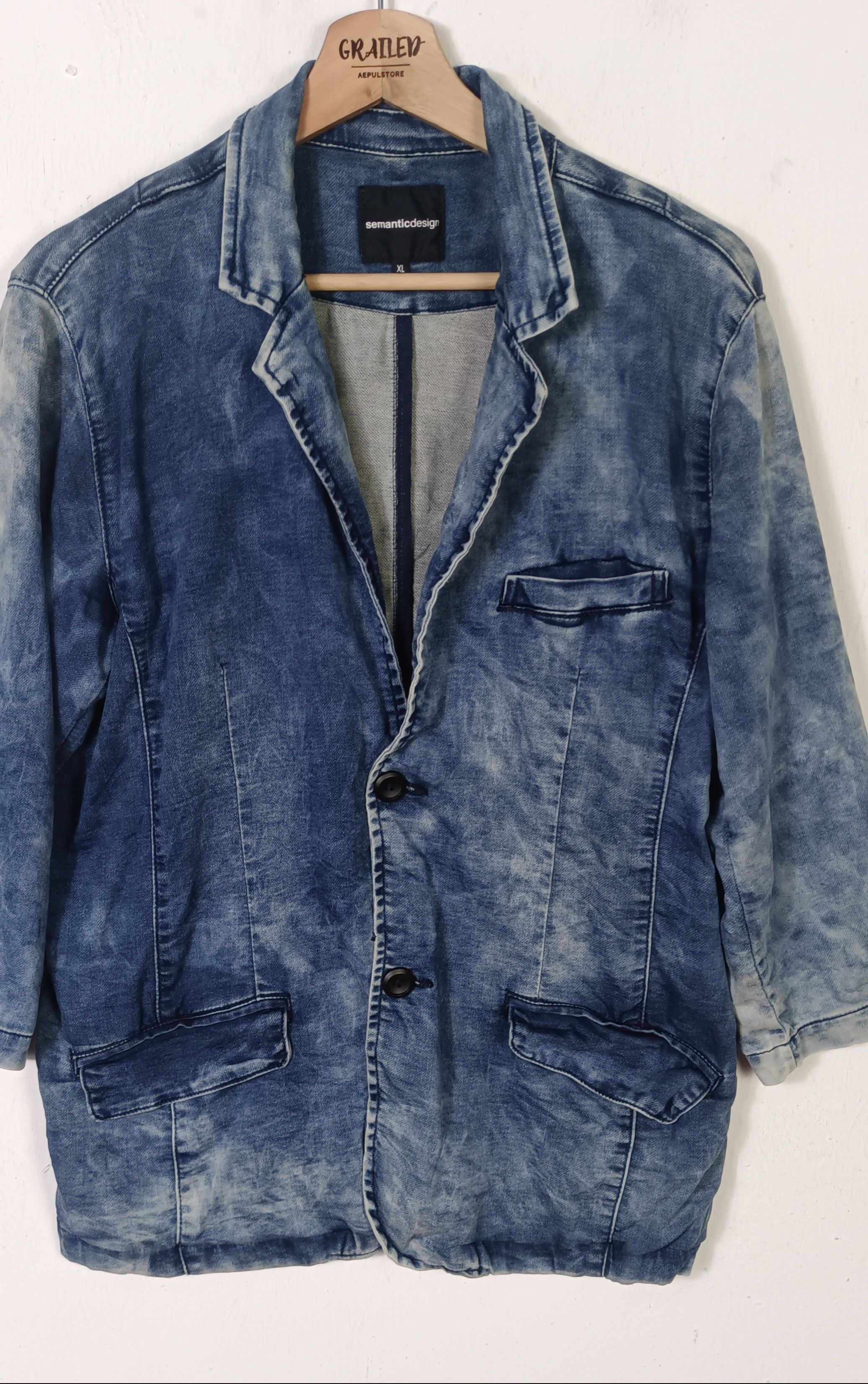 semanticdesign Semantic Design 3/4 Sleeve Denim Jacket Size US L / EU 52-54 / 3 - 3 Thumbnail