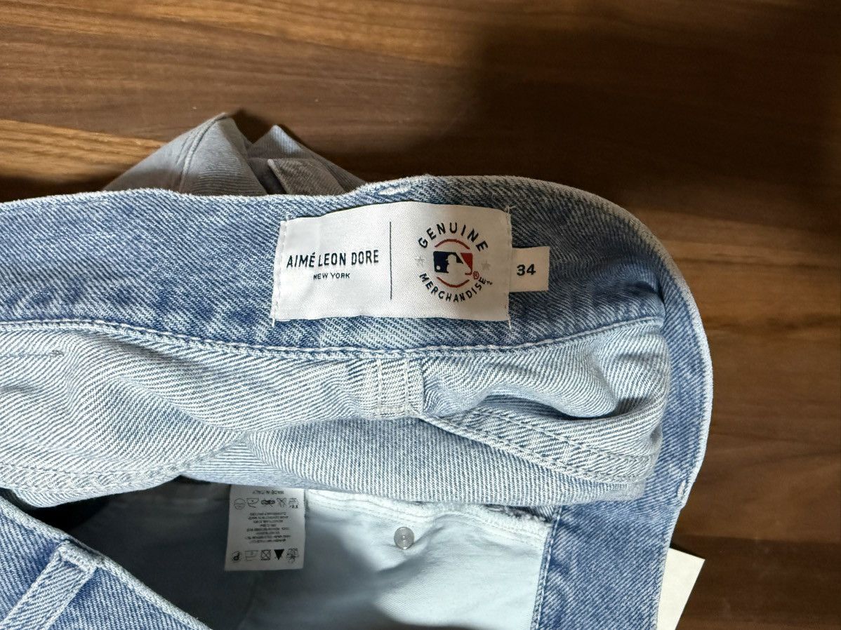 Aime Leon Dore Aime Leon Dore ALD MLB New York Mets Denim Shorts Light Wash Size US 34 / EU 50 - 6 Thumbnail