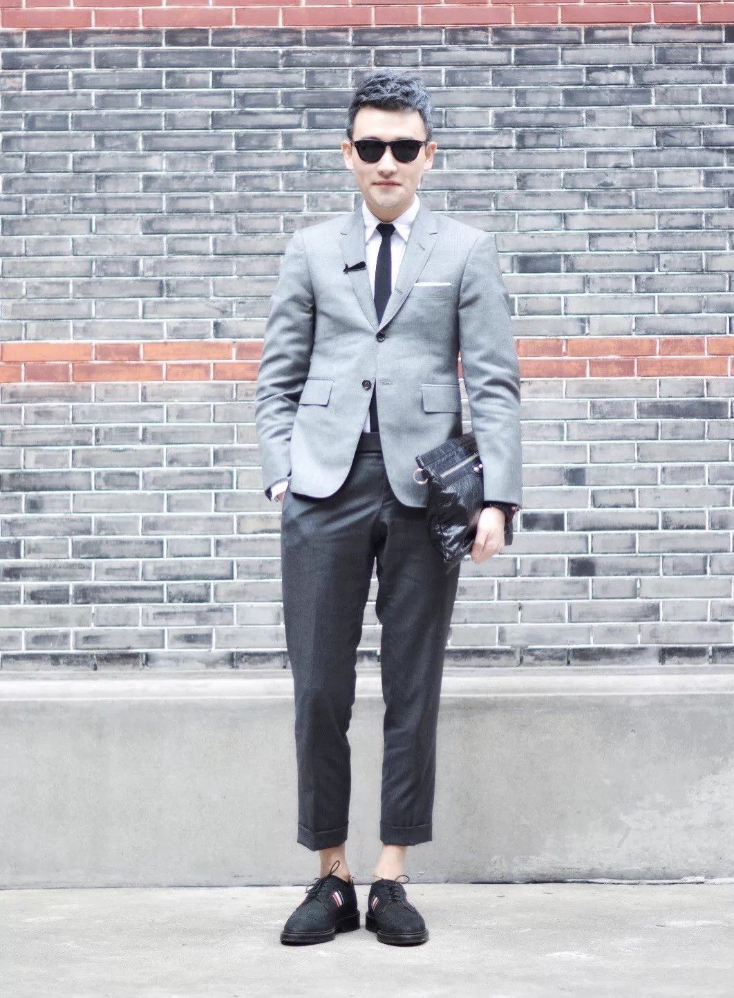 Thom Browne Thom Browne Classic Charcoal Tailored Wool Trousers Size US 28 / EU 44 - 8 Thumbnail